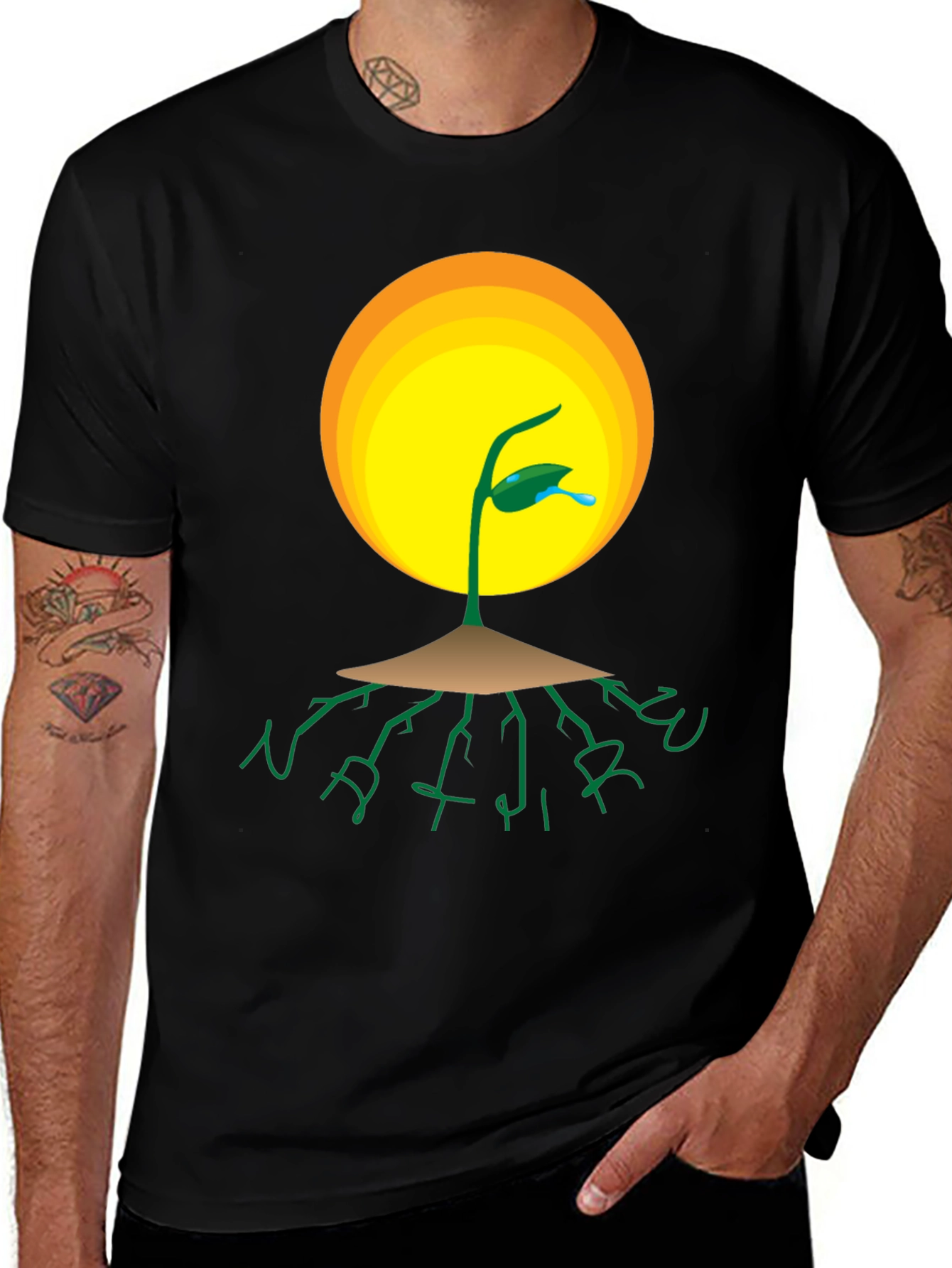 Variant 23 of Nature Roots T-Shirt - Black