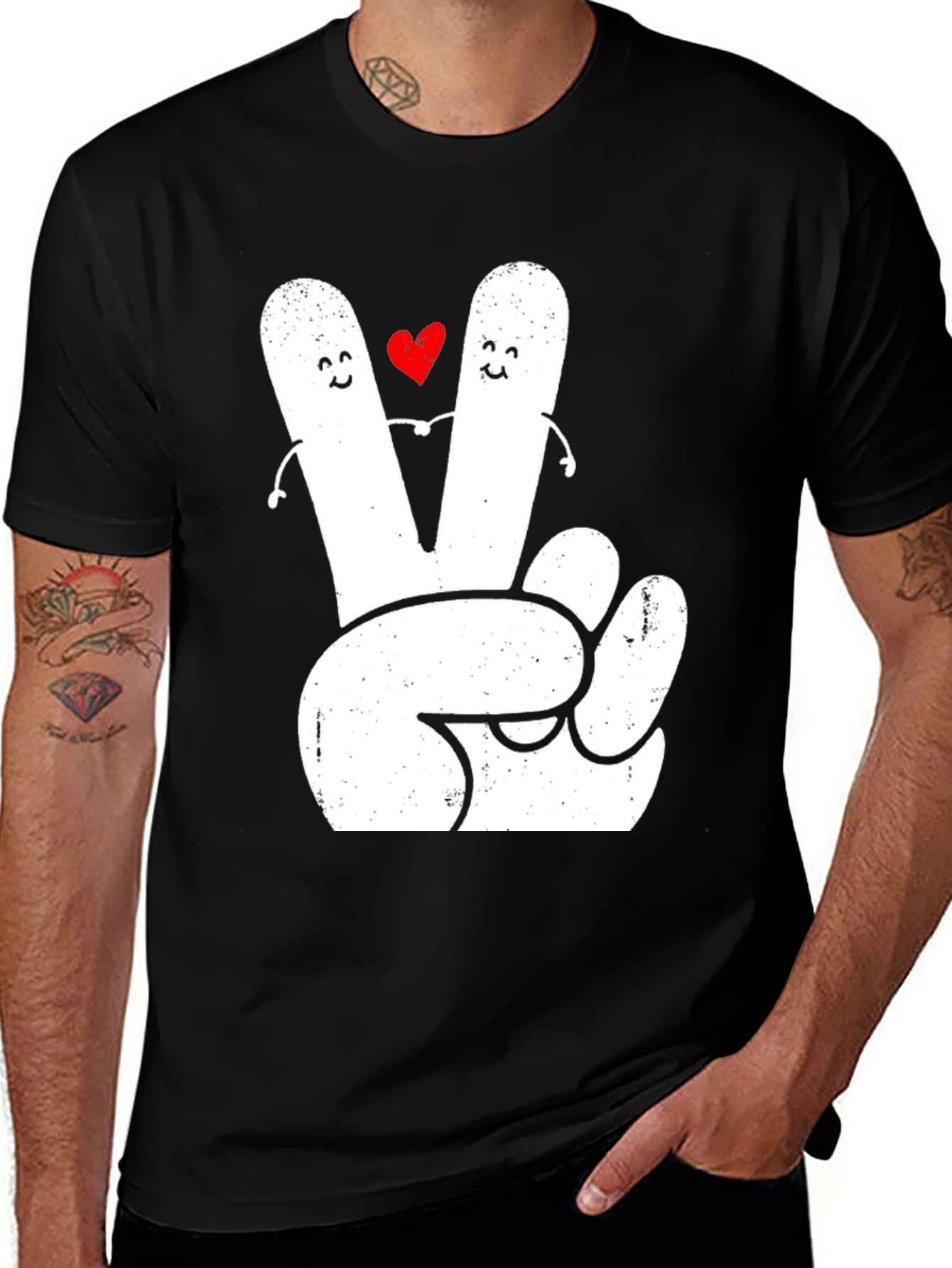 Variant 18 of Peace Love Fingers T-Shirt