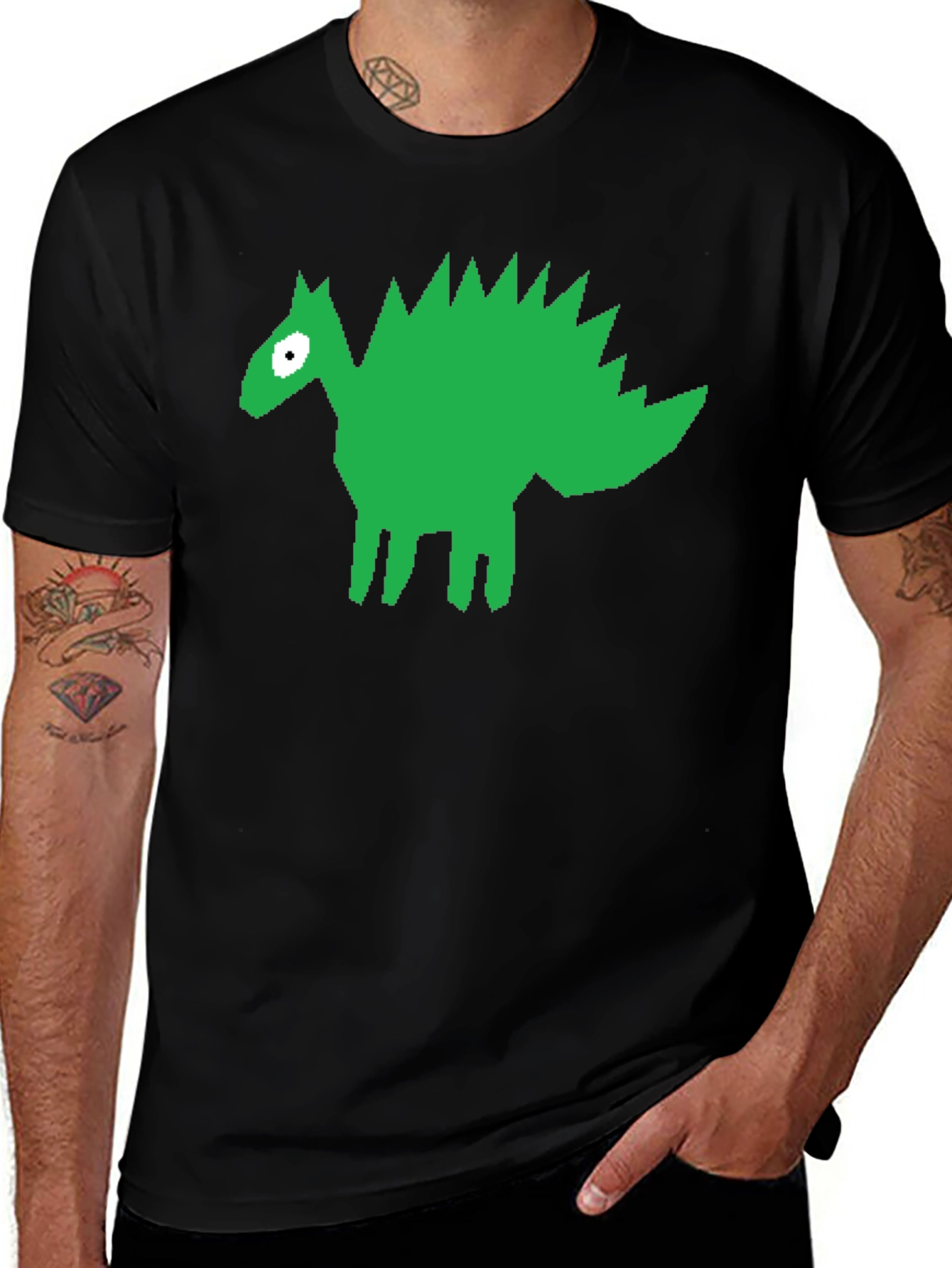 Variant 10 of Dinosaur Graphic Black T-Shirt - Unique Design