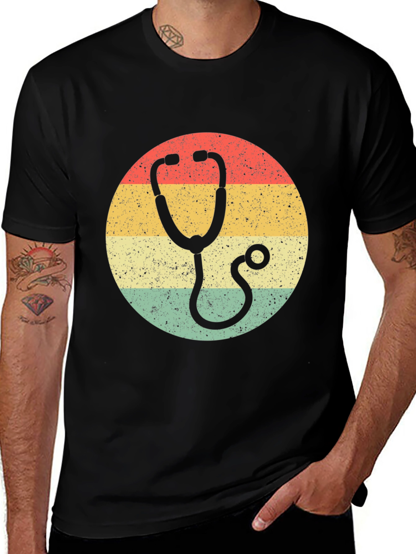 Variant 23 of Vintage Stethoscope Graphic T-Shirt - Medical Gift