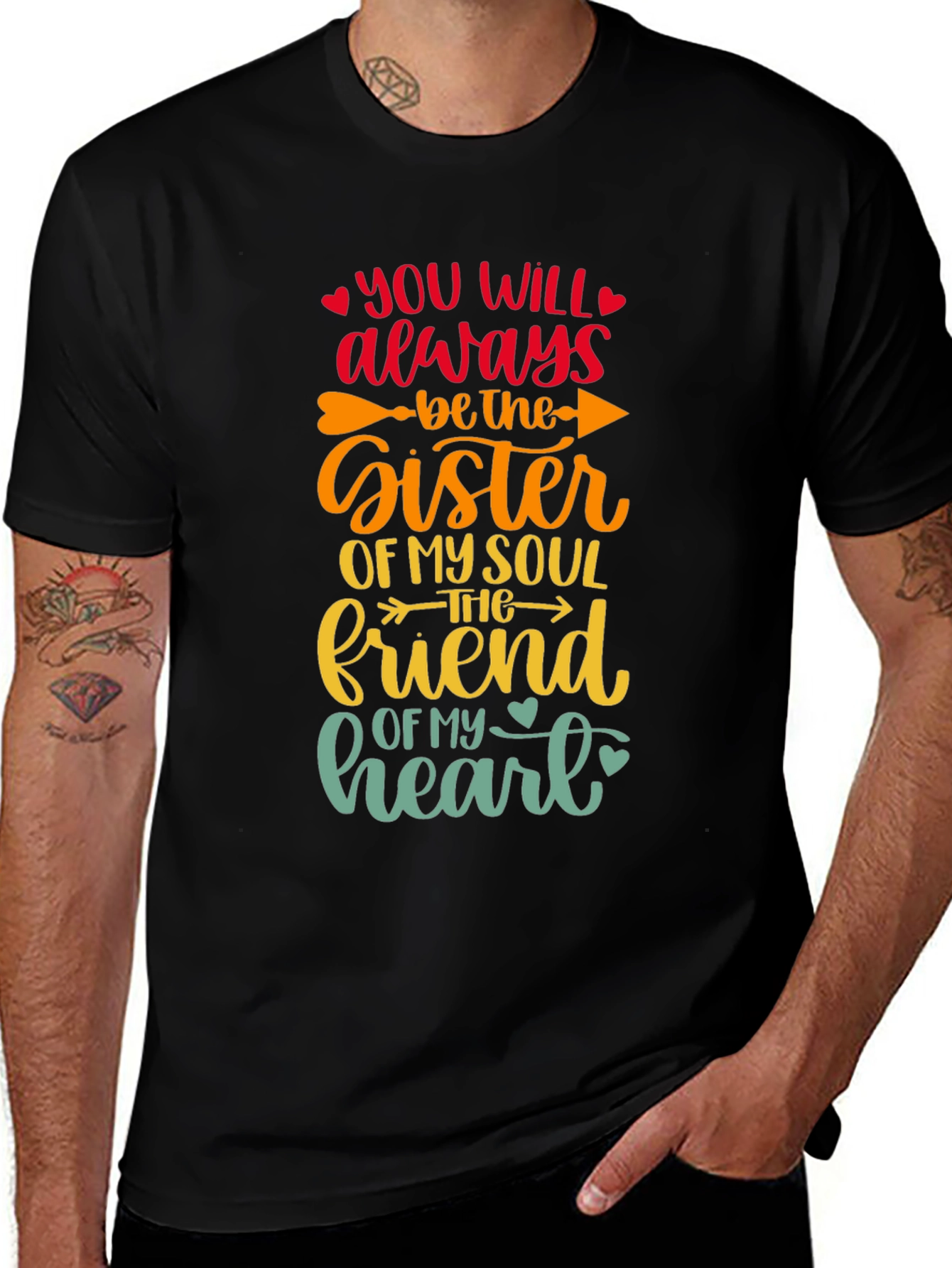 Variant 29 of Sister Soul Friend Graphic T-Shirt - Trendy Comfort