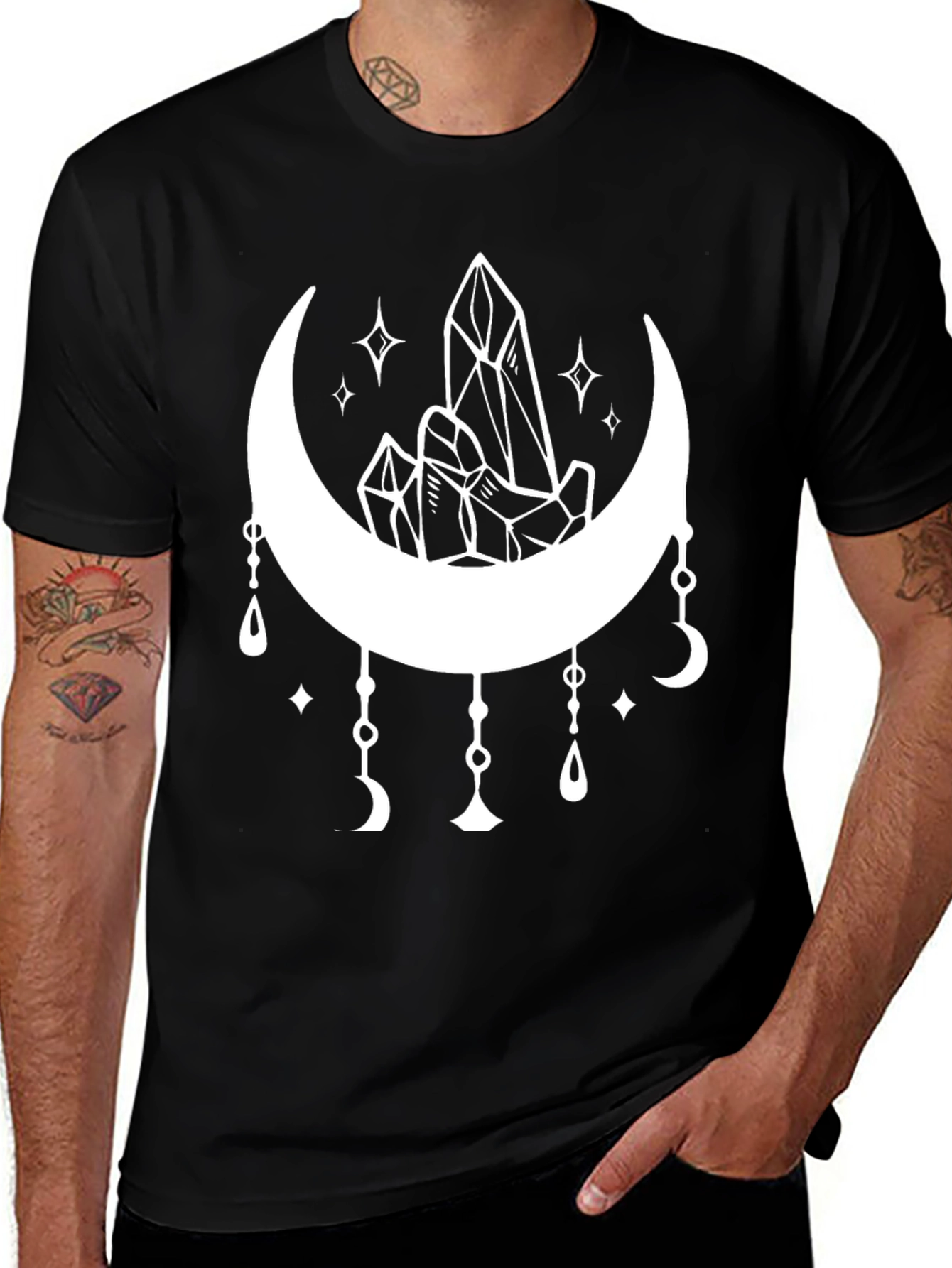 Variant 28 of Crystals and Moon Graphic T-Shirt