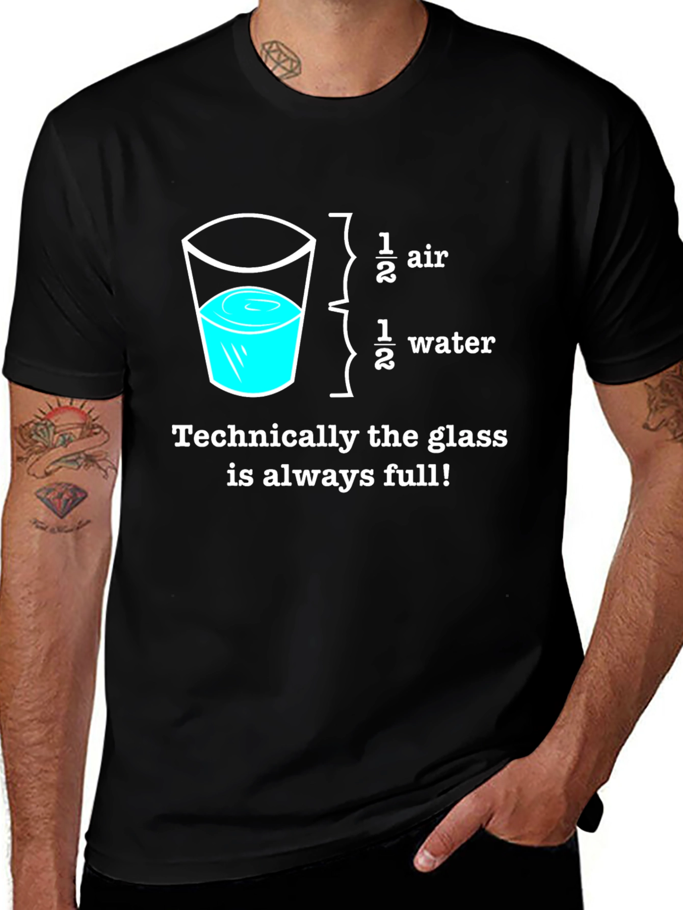 Always Full Glass T-Shirt - Humorous Science Tee