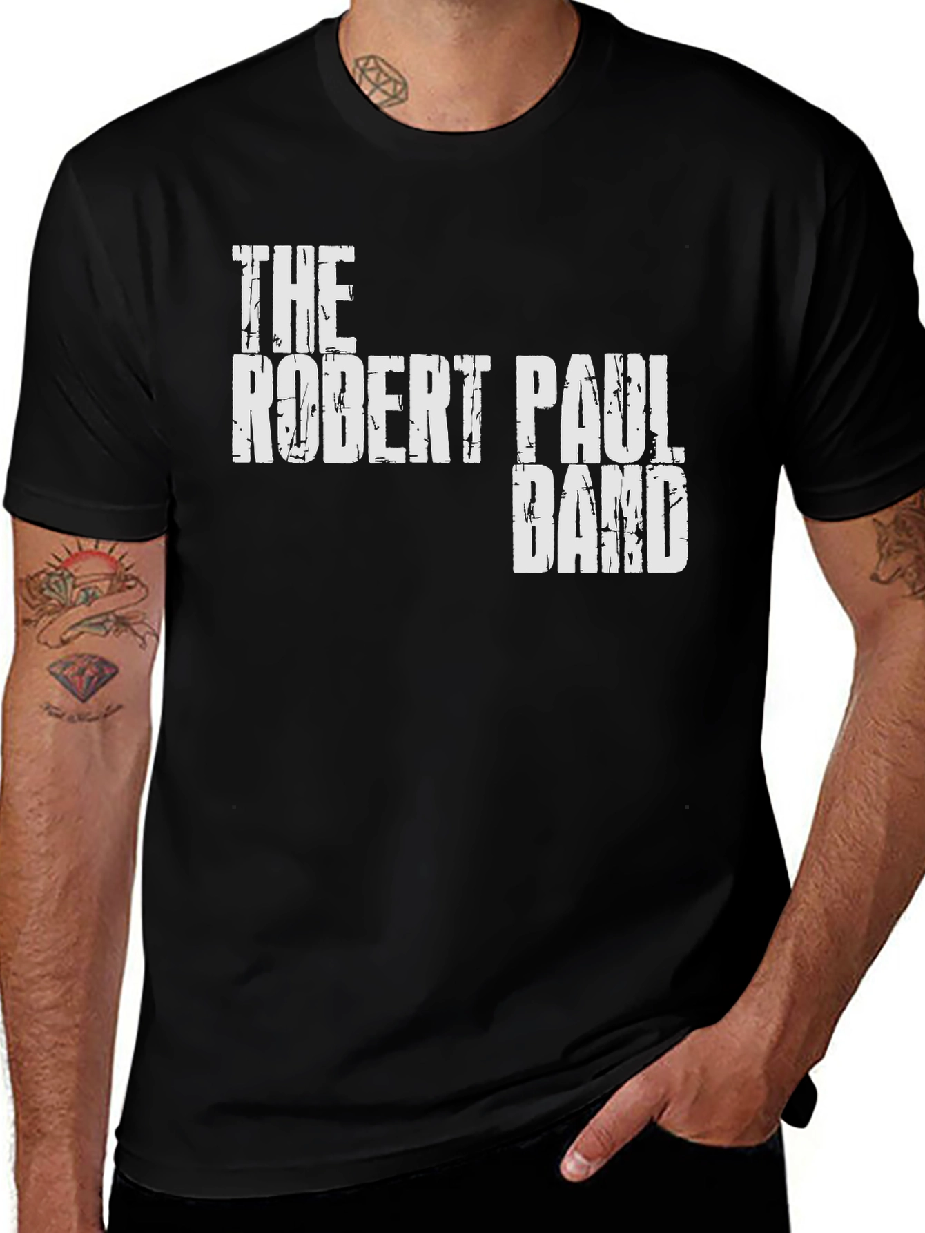 Variant 14 of The Robert Paul Band Distressed Graphic T-Shirt