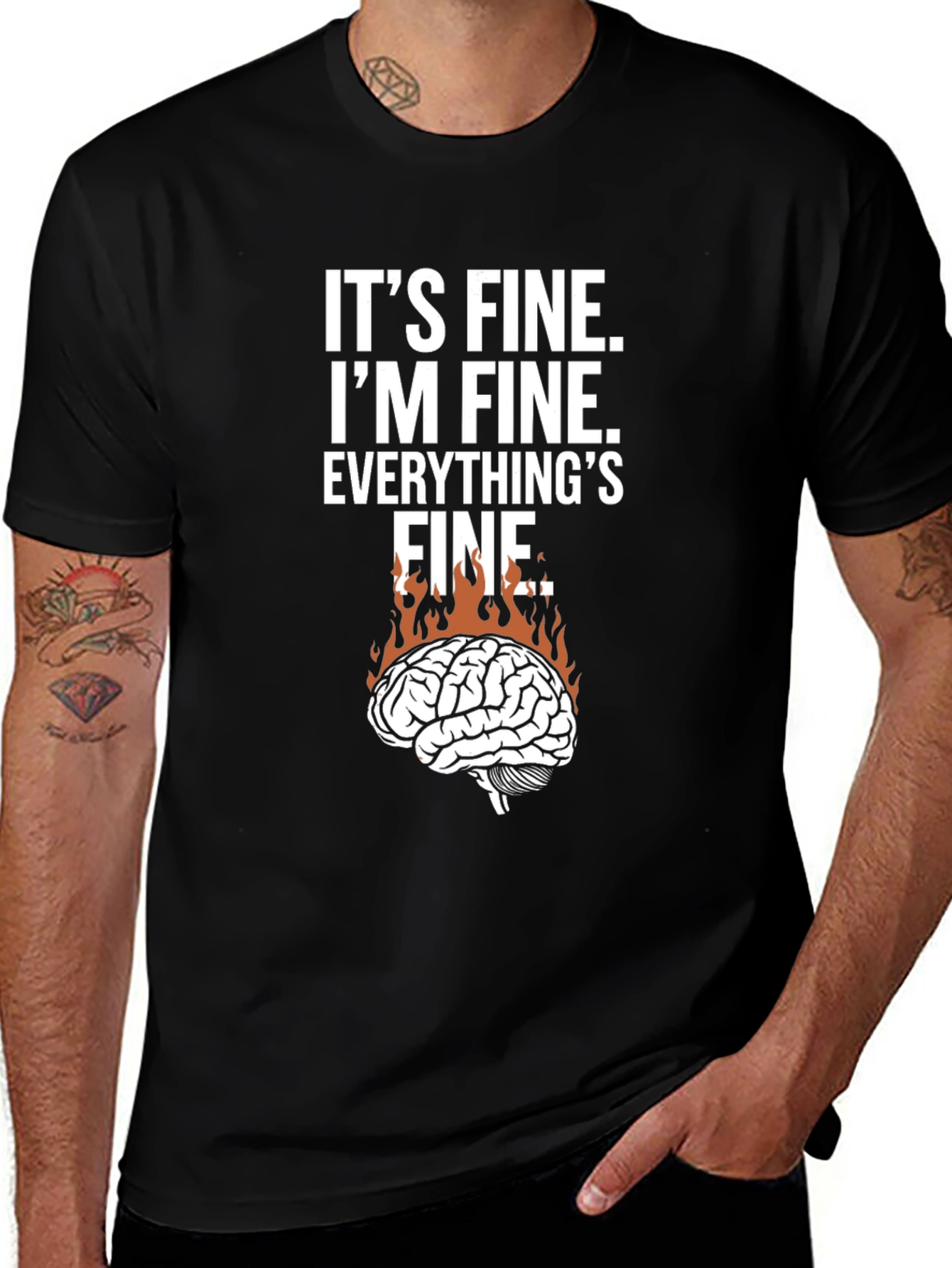 Variant 7 of It's Fine Brain On Fire Graphic Tee