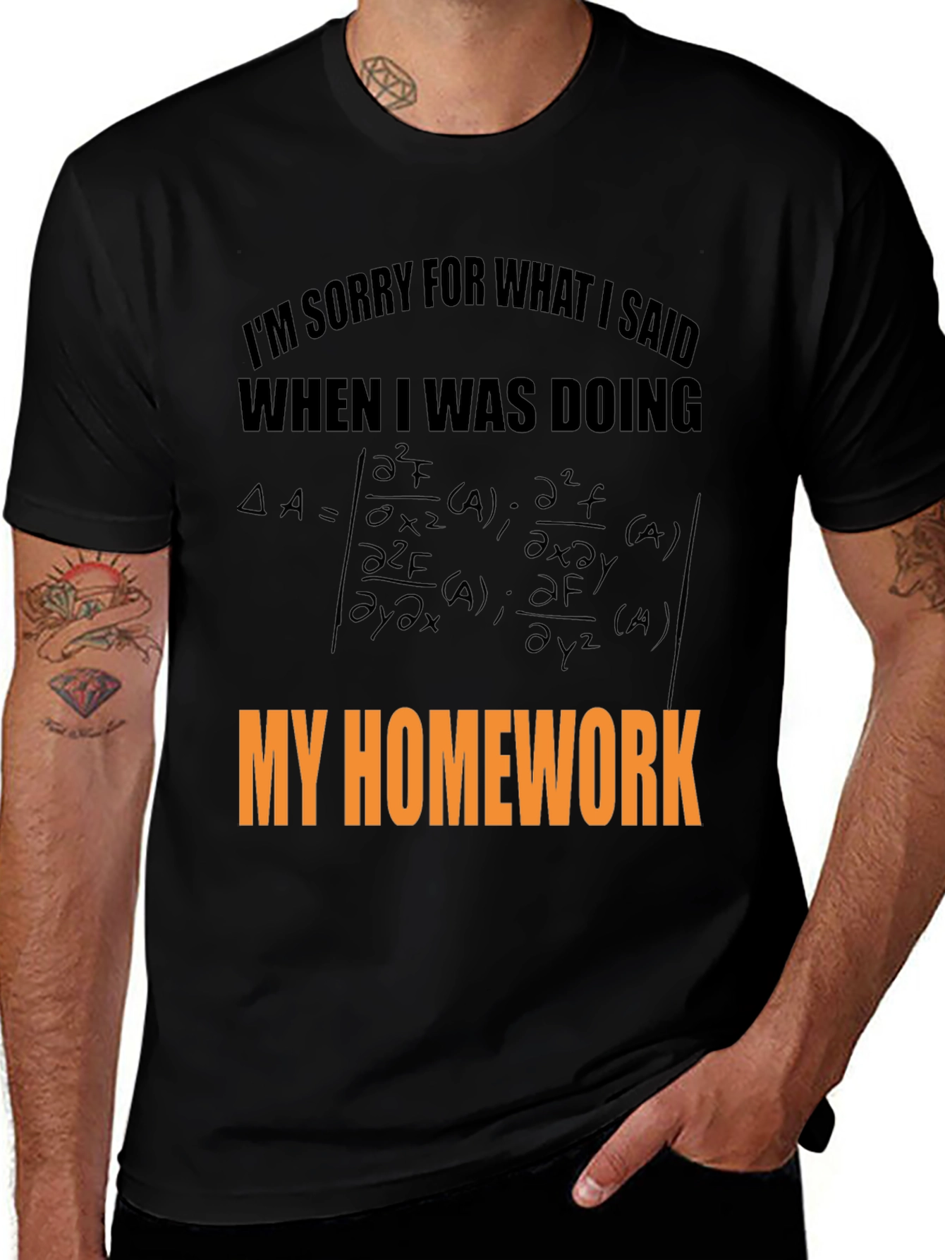 Variant 12 of Math Homework Apology T-Shirt