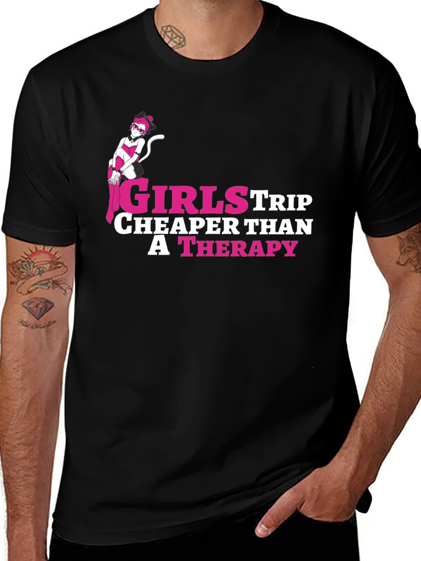 Variant 29 of Girls Trip Therapy T-Shirt - Novelty Graphic Tee