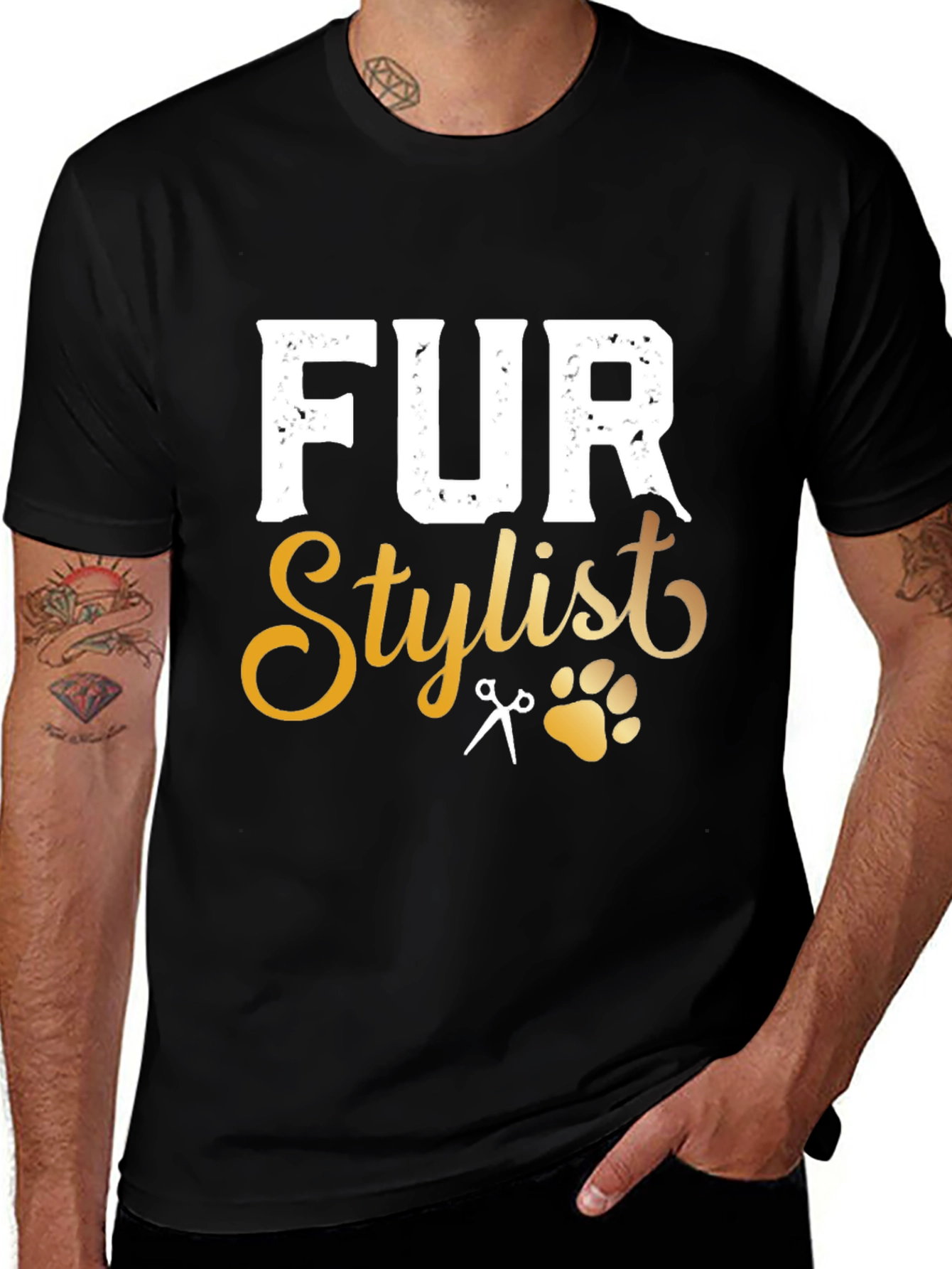 Variant 5 of Fur Stylist Graphic T-Shirt - Pet Grooming Apparel