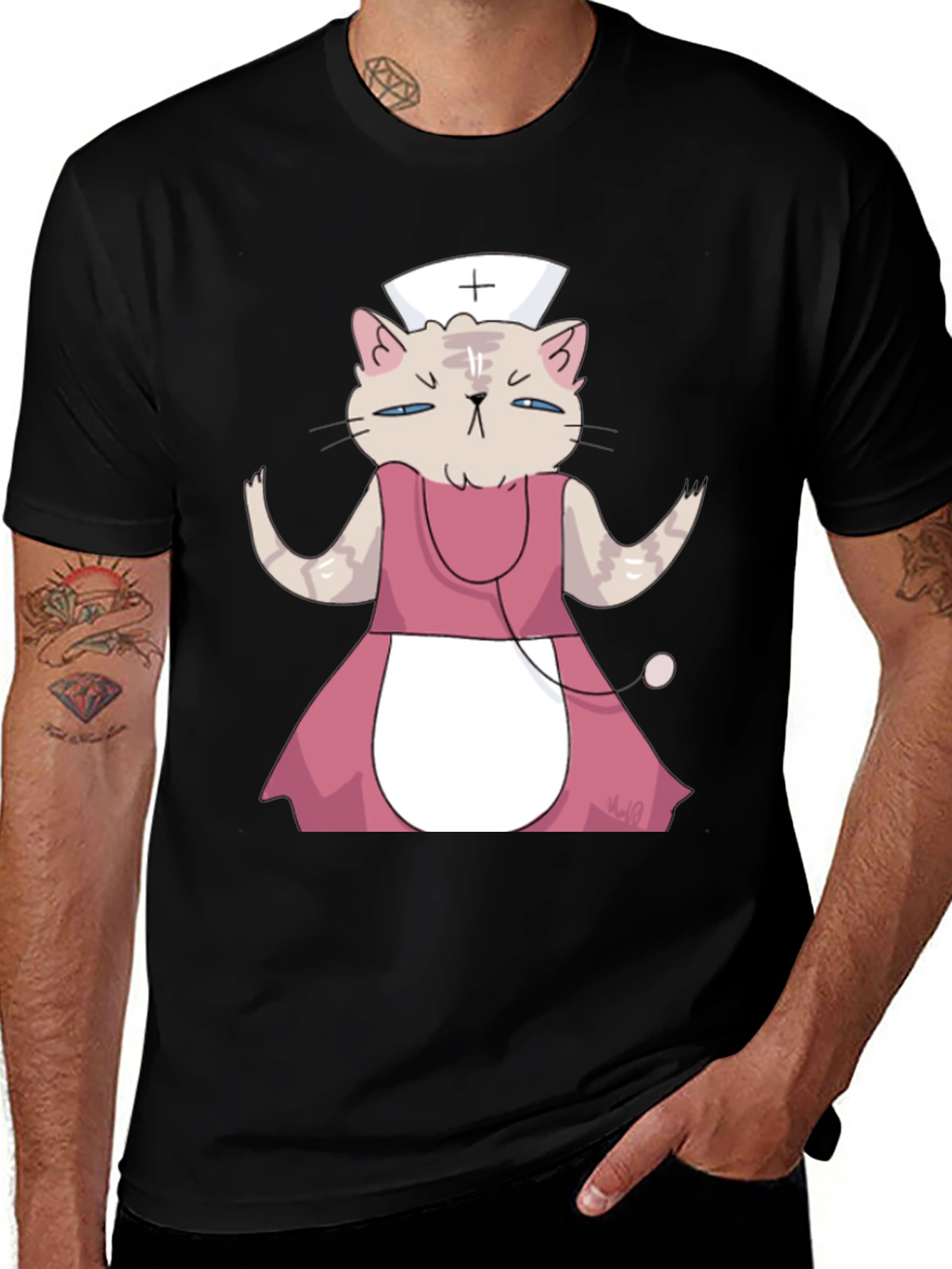 Variant 8 of Nurse Cat T-Shirt - Funny Animal Tee