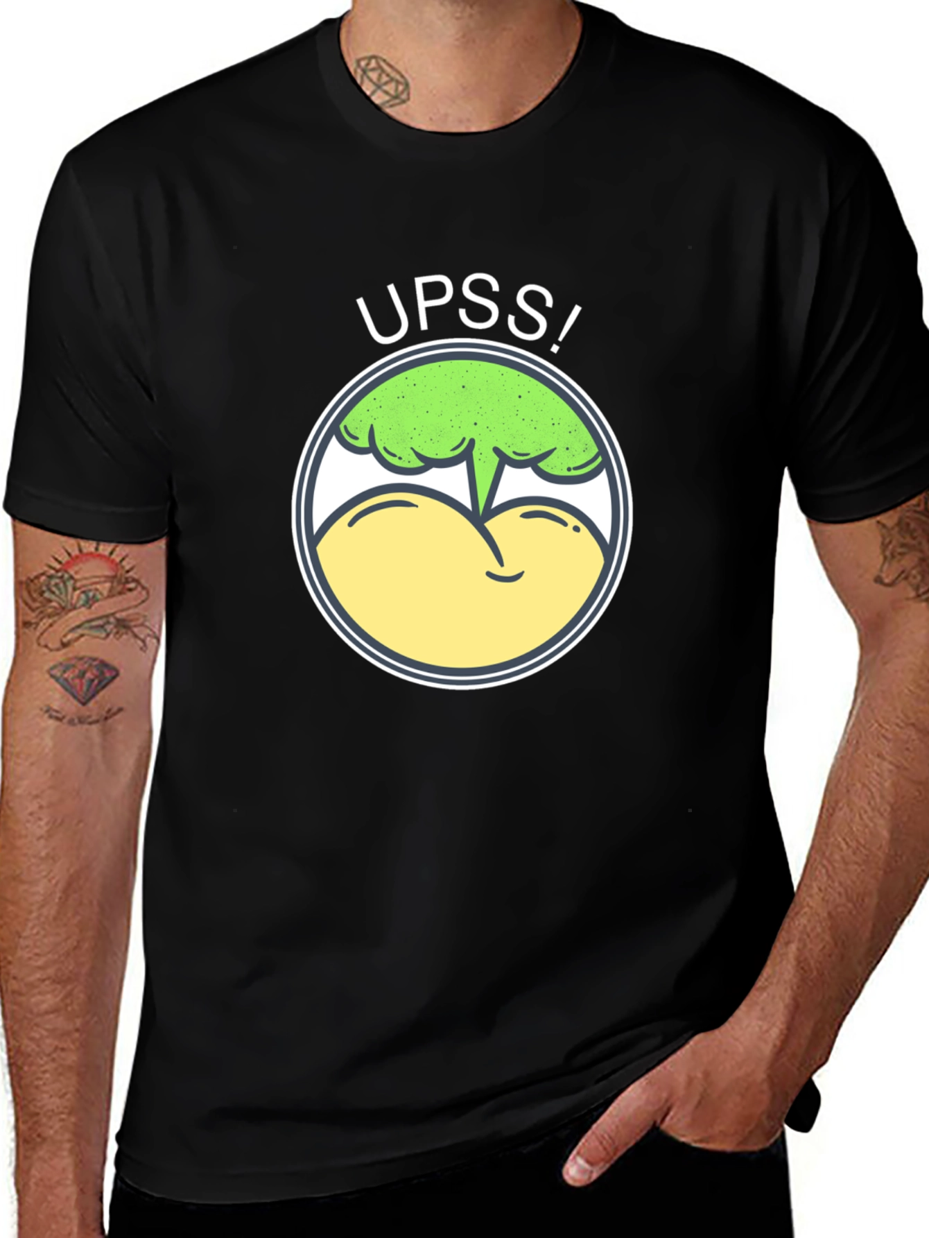 Variant 15 of Funny UPSS! Broccoli Butt T-Shirt - Humor Tee