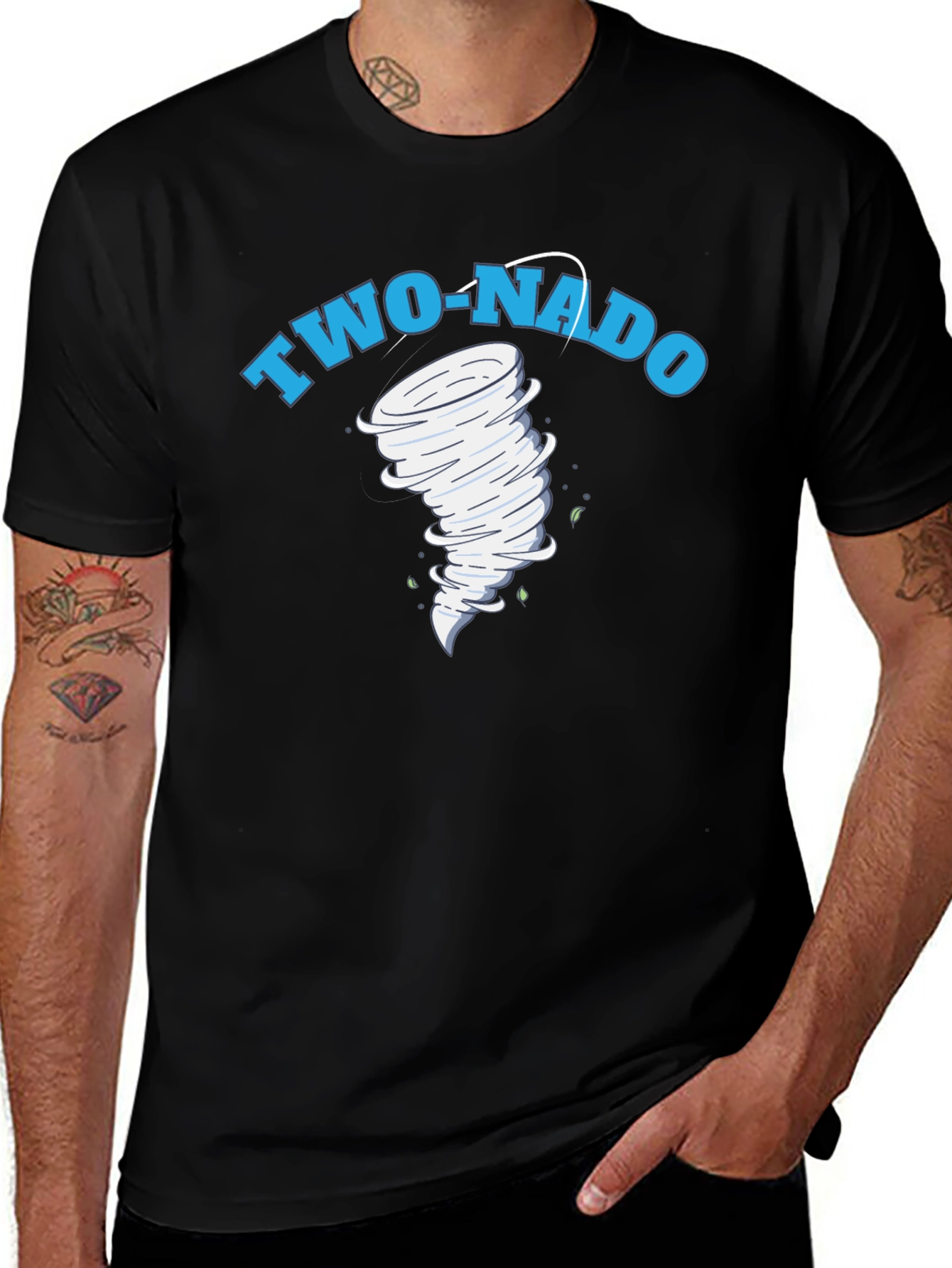 Variant 13 of Two-Nado Graphic Print Black T-Shirt