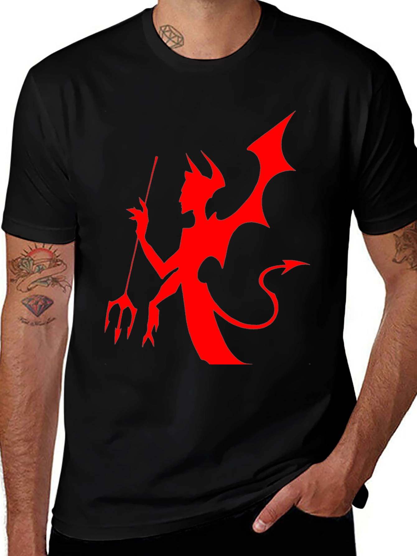 Variant 27 of Red Devil Silhouette Graphic T-Shirt