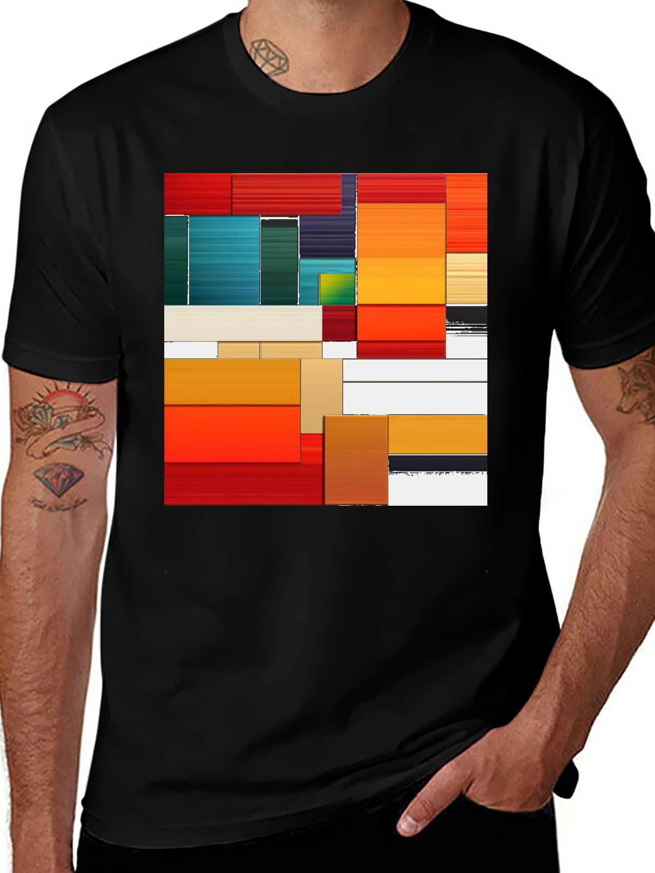 Variant 5 of Abstract Art Graphic Tee - Modern Design