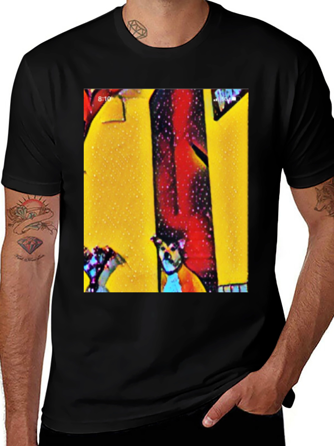 Variant 29 of Abstract Graphic Tee - Modern Art Design