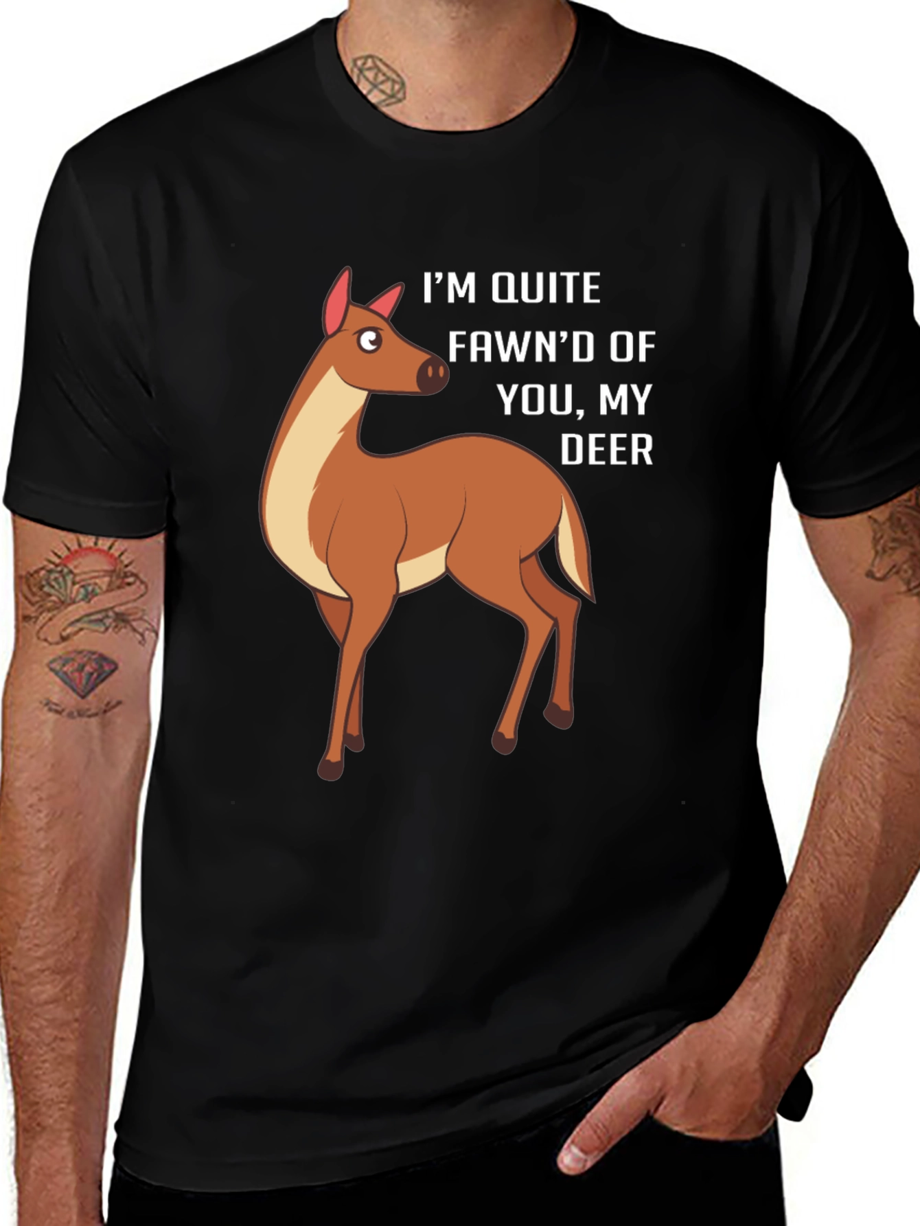 Variant 13 of Fawn'd of You Deer Graphic T-Shirt