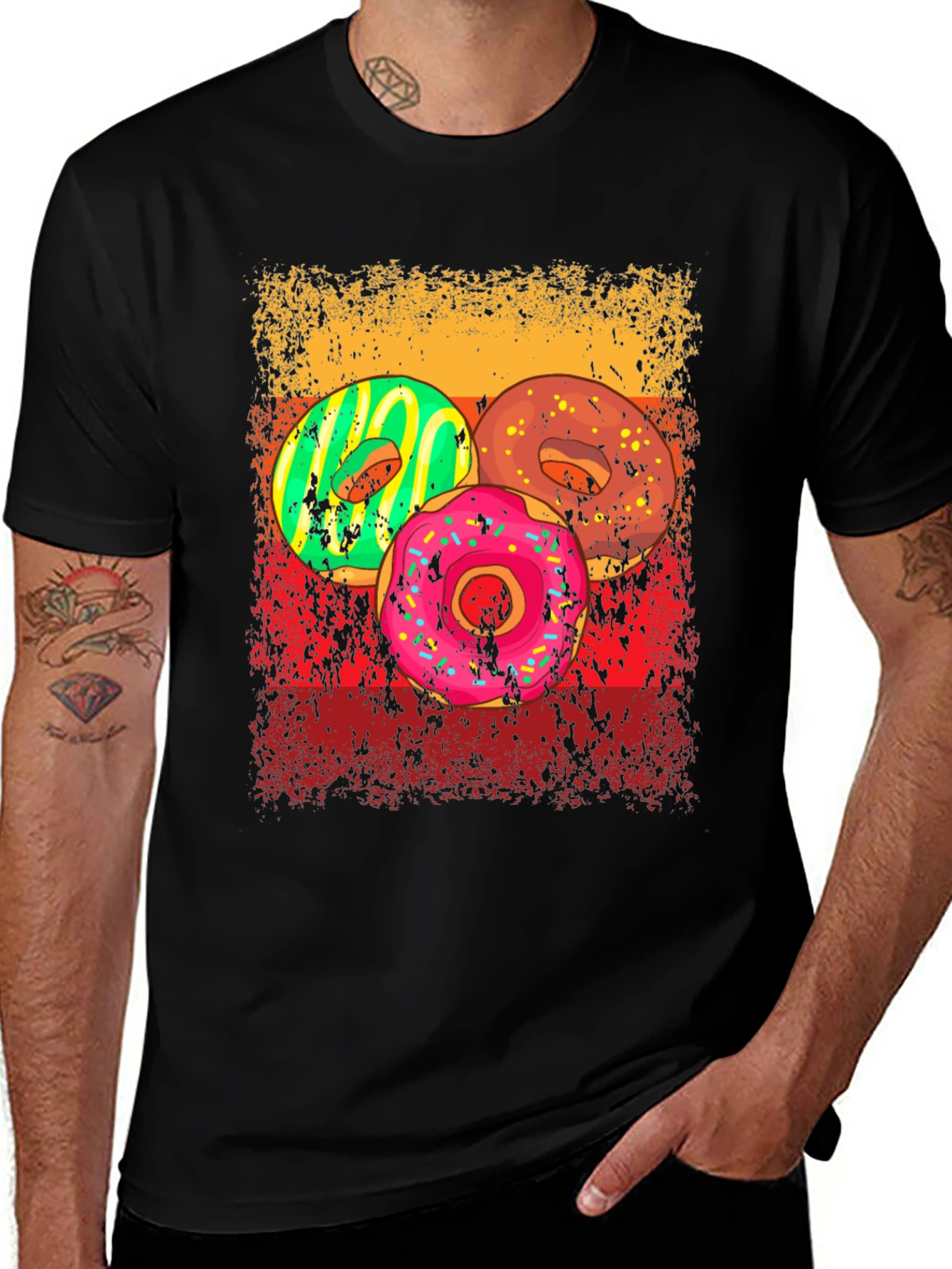 Variant 6 of Donut Graphic T-Shirt - Sweet Treat Design