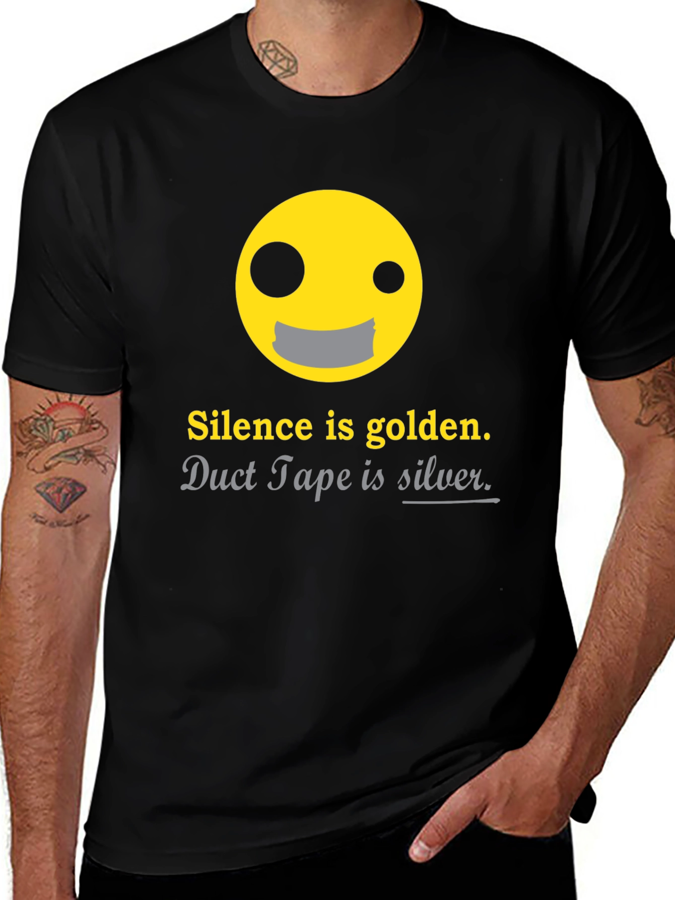 Variant 18 of Silence is Golden Funny Graphic T-Shirt