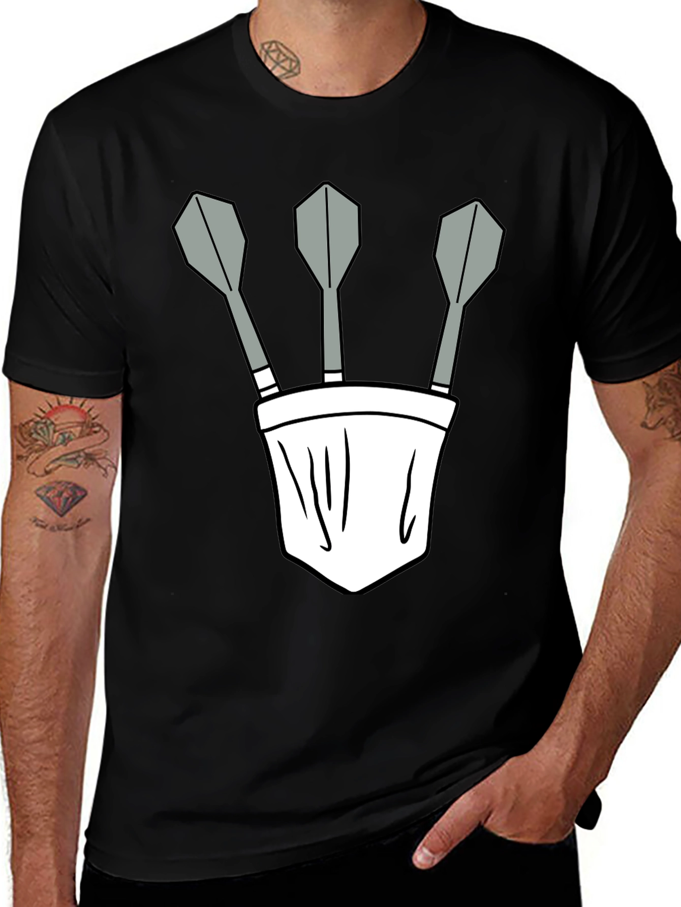 Darts Pocket Graphic Tee - Cool Casual Style