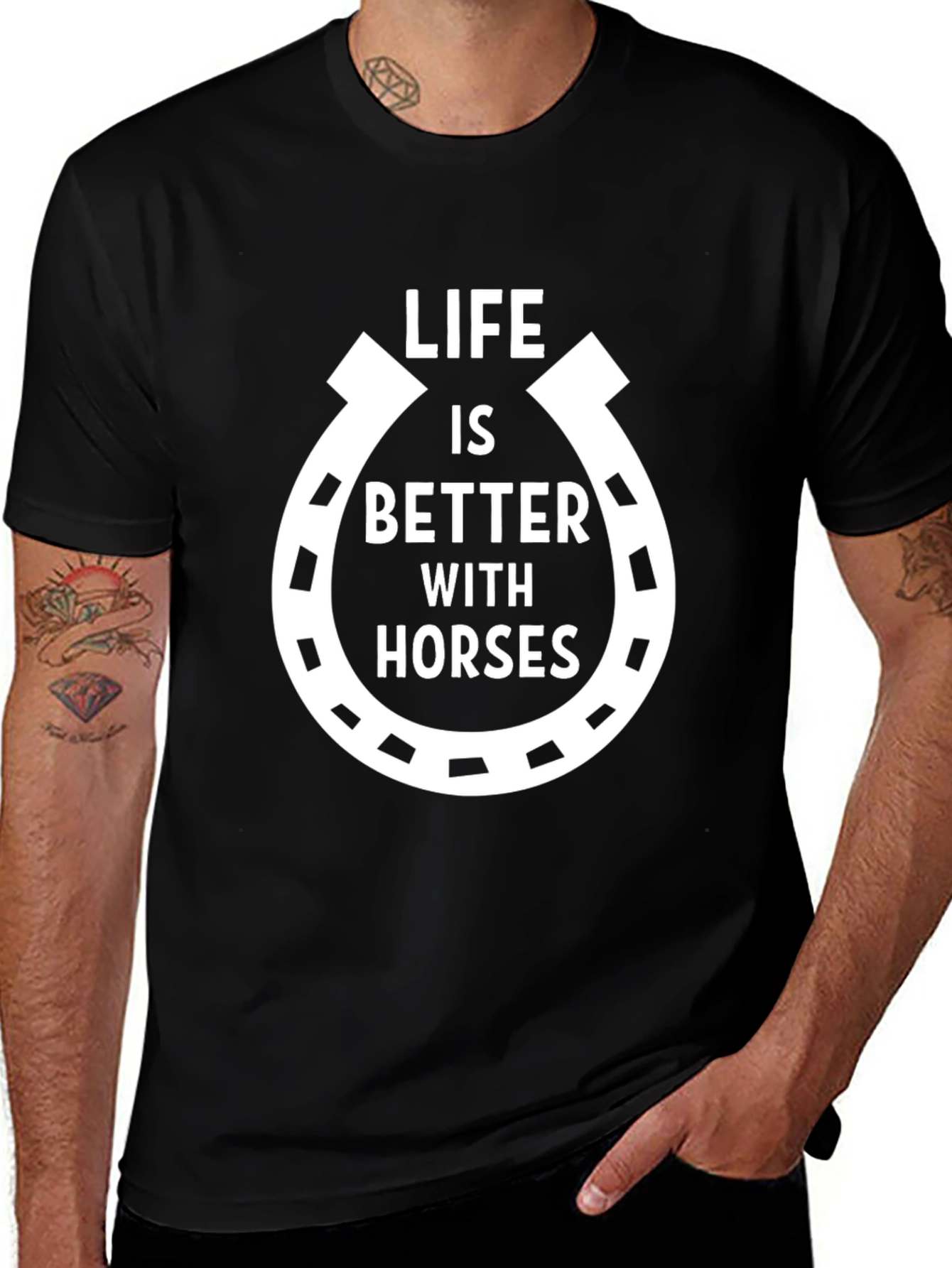 Variant 17 of Life is Better with Horses Graphic Tee