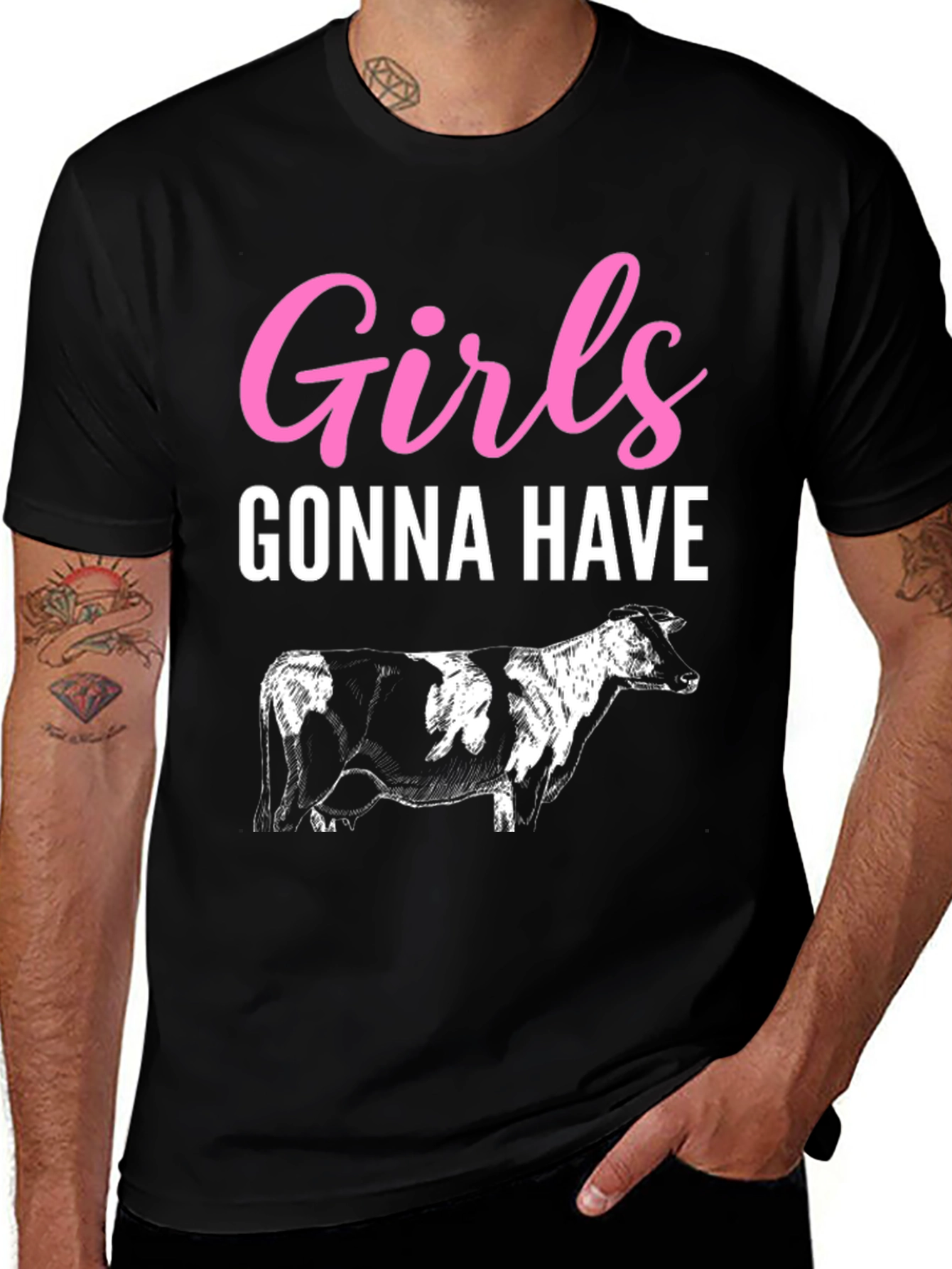 Variant 18 of Girls Gonna Have Cows T-Shirt