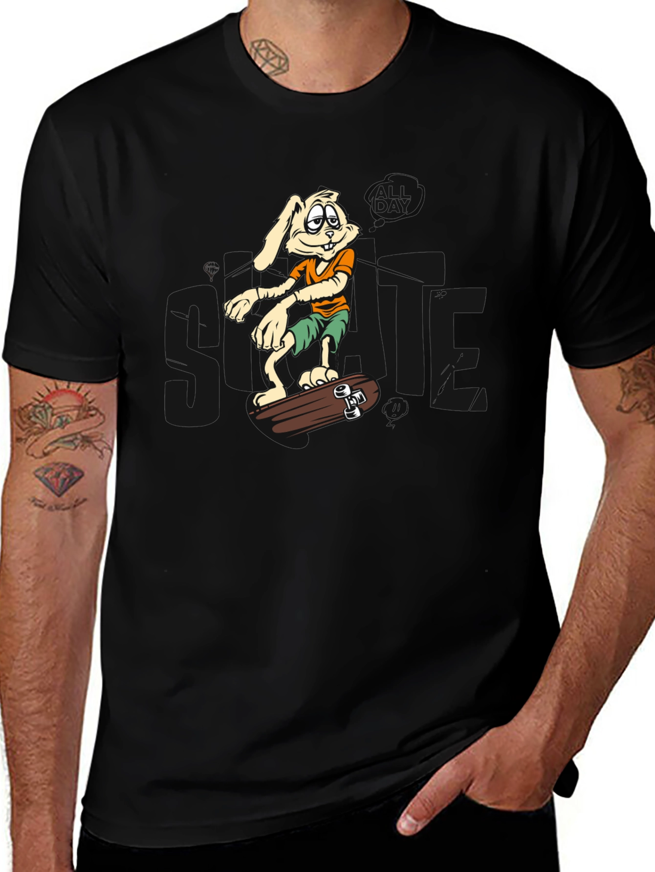 Variant 27 of Skateboarding Bunny T-Shirt