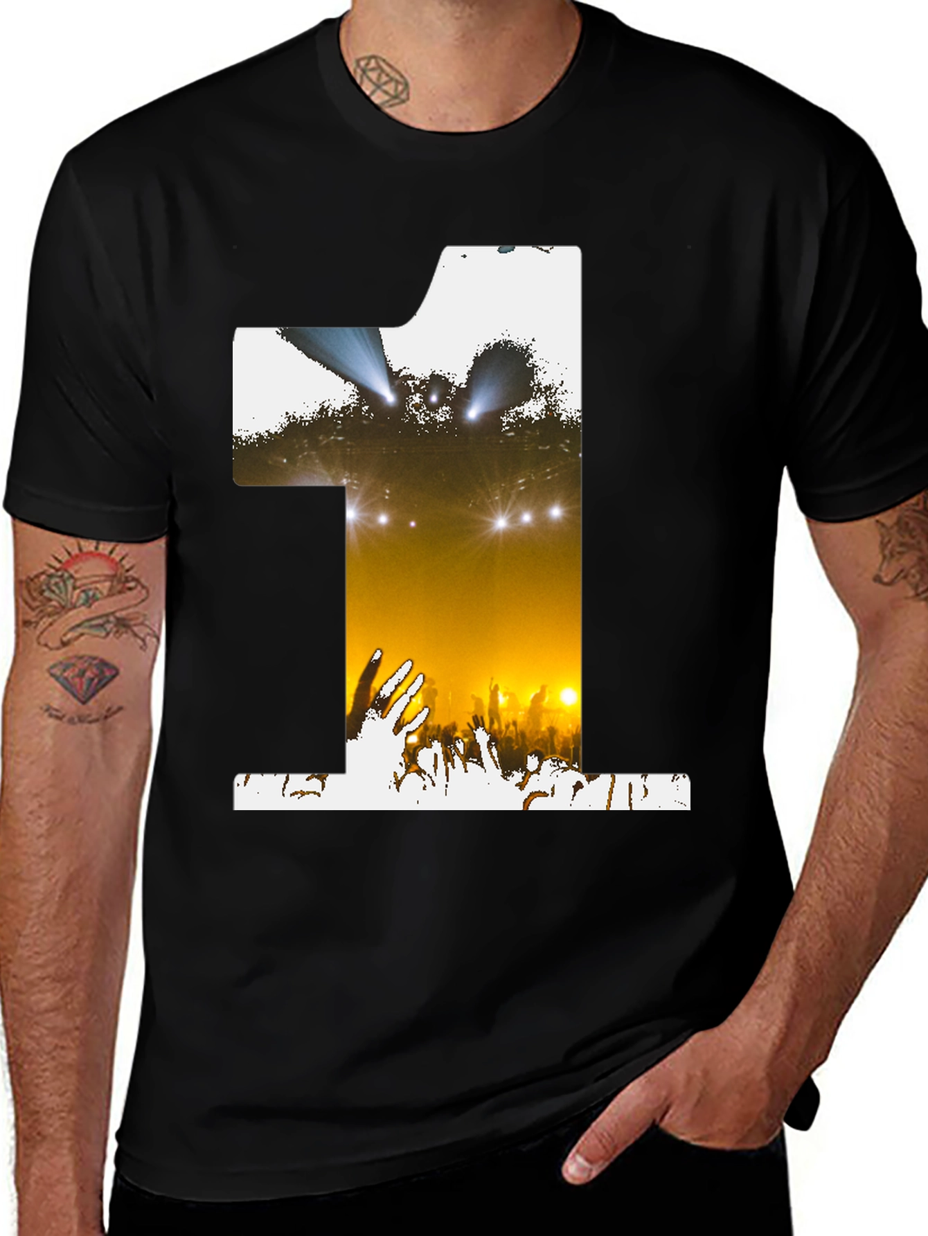 Variant 4 of Concert Number One Black T-Shirt