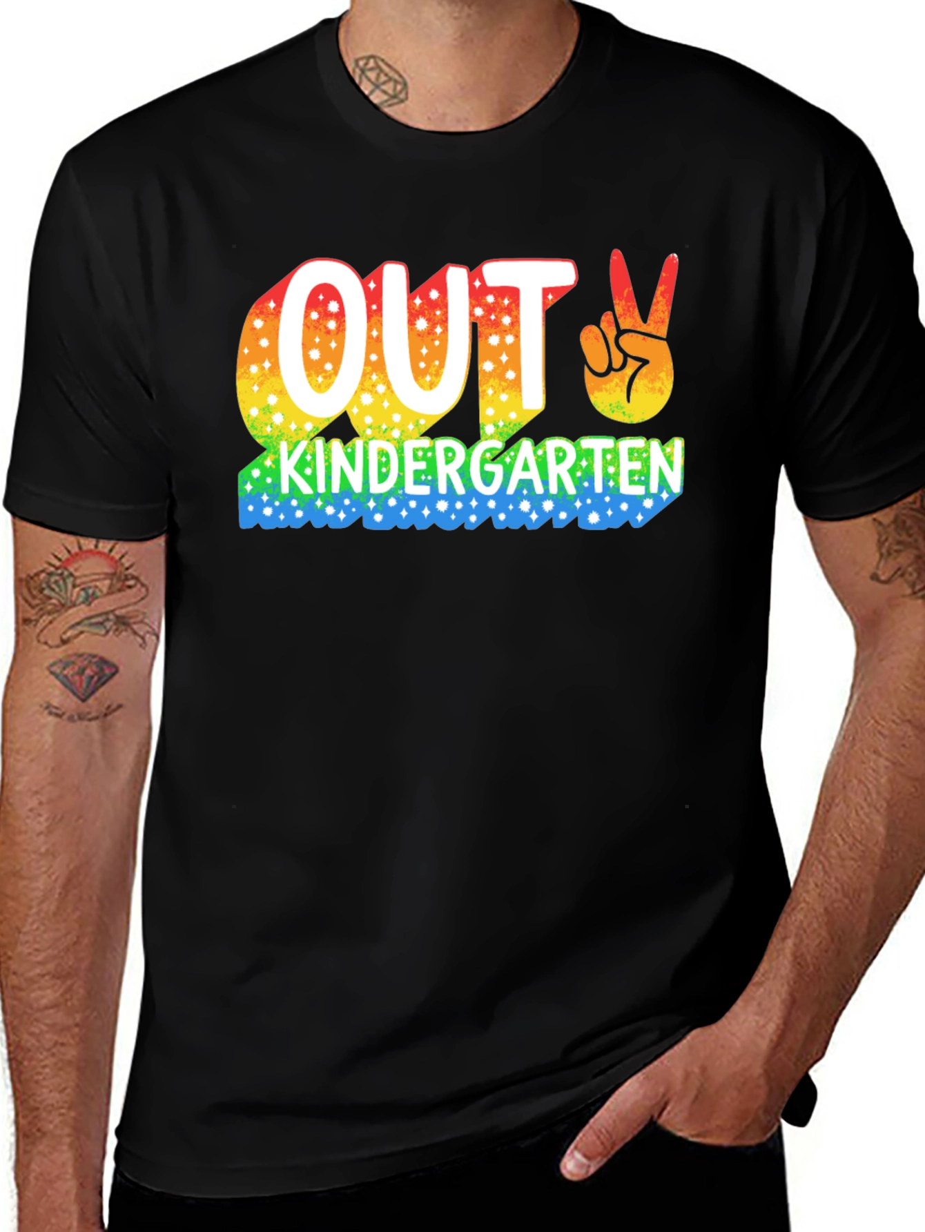 Variant 10 of Out Kindergarten Rainbow T-Shirt