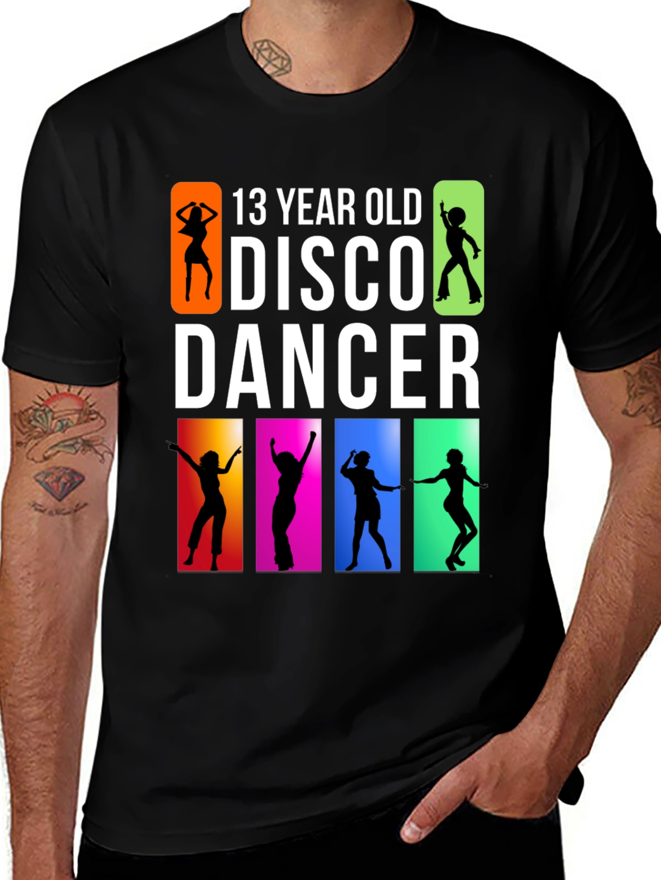 Variant 7 of 13 Year Old Disco Dancer Black T-Shirt