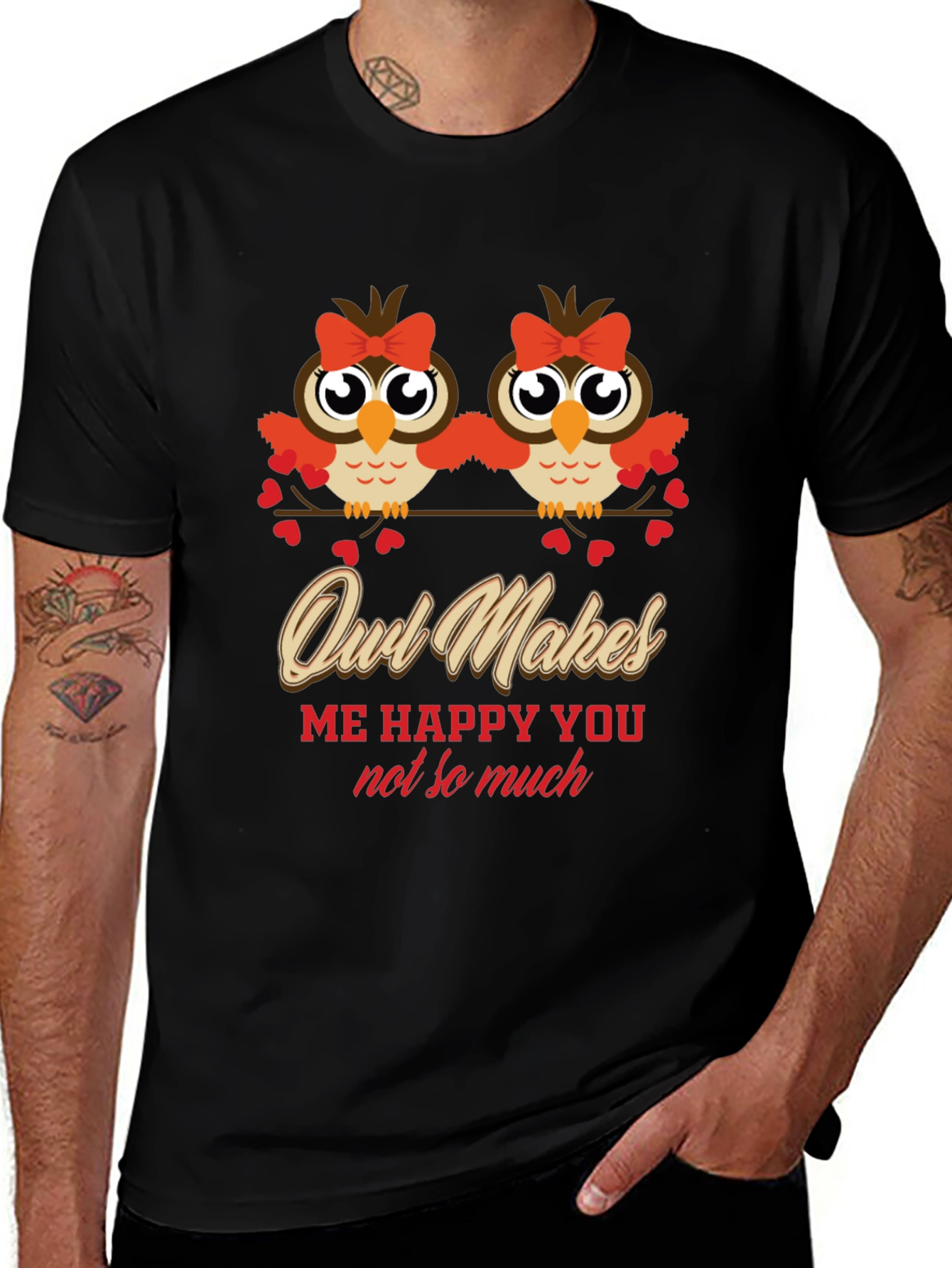 Variant 20 of Owl Makes Me Happy T-Shirt