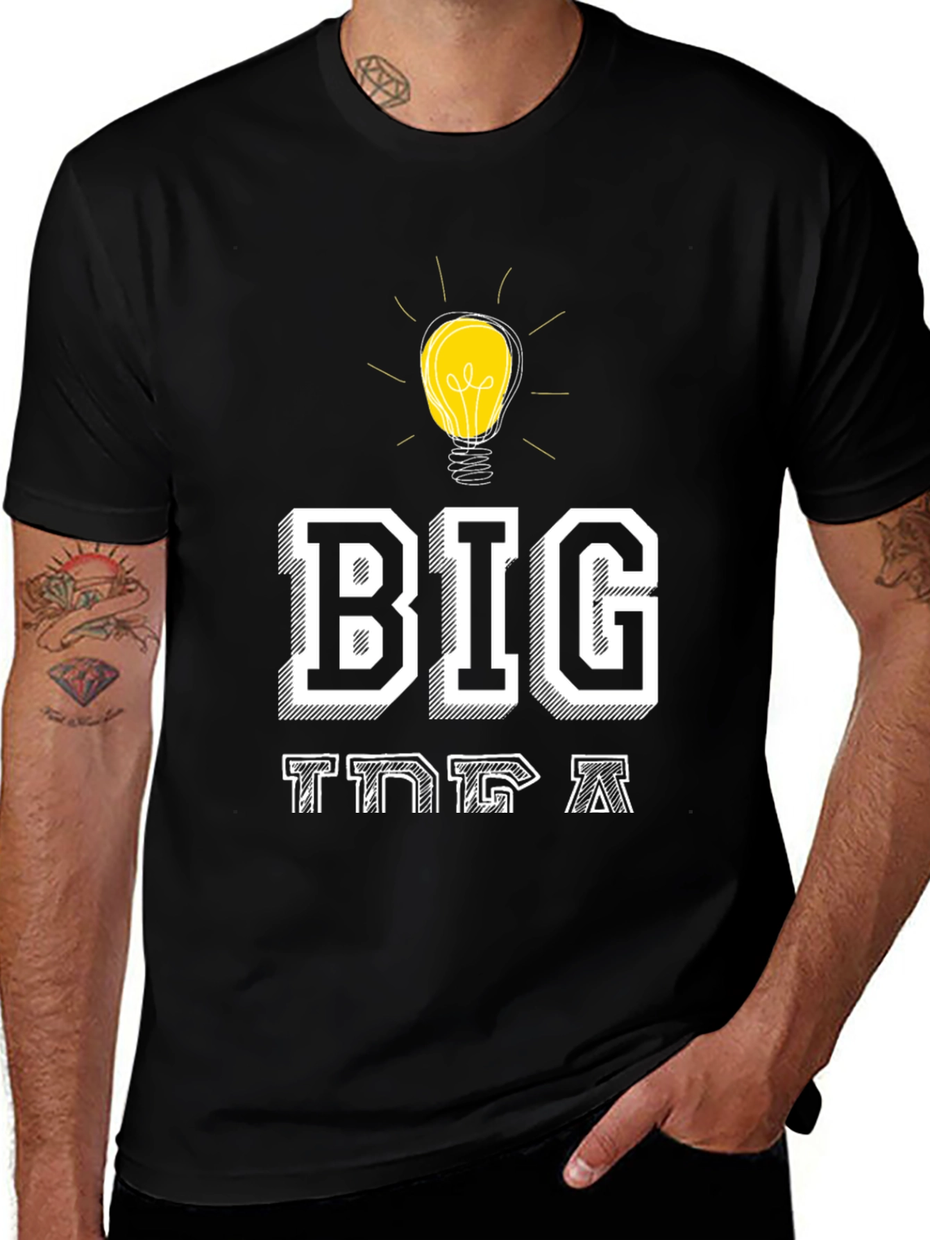 Big Idea T-Shirt - Creative Light Bulb Design