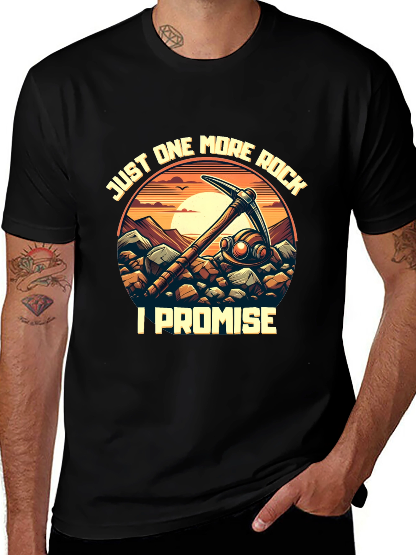 Variant 6 of Just One More Rock T-Shirt - Mining Humor Tee