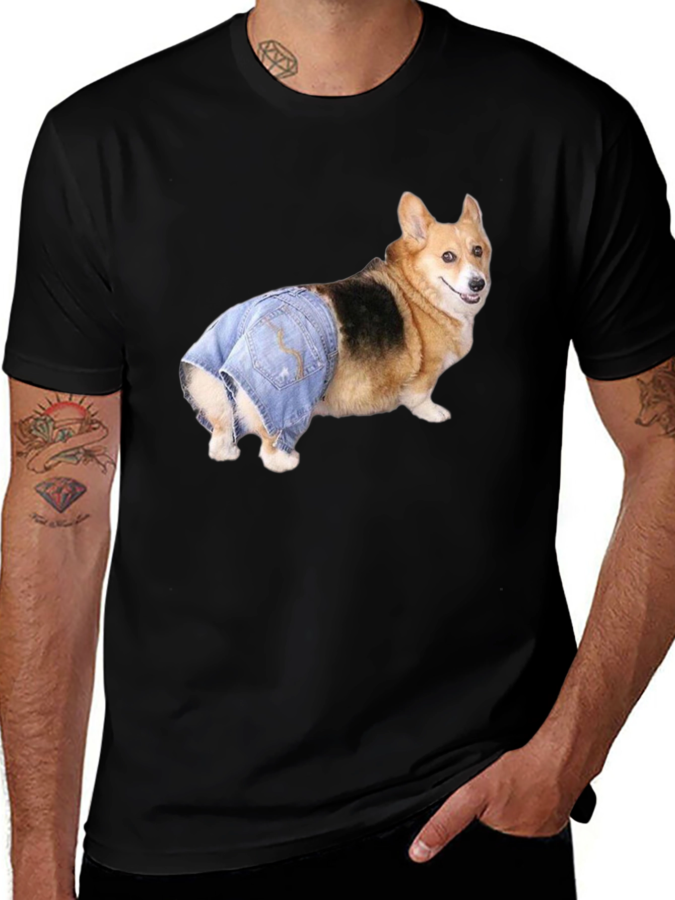 Variant 19 of Dog in Jeans T-Shirt