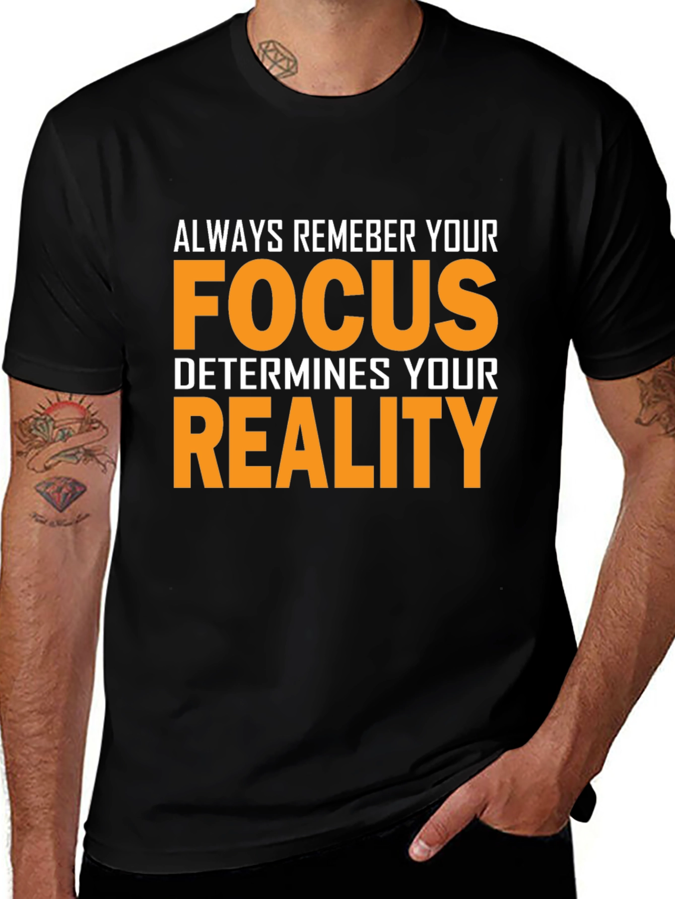 Variant 9 of Focus Determines Reality Graphic T-Shirt