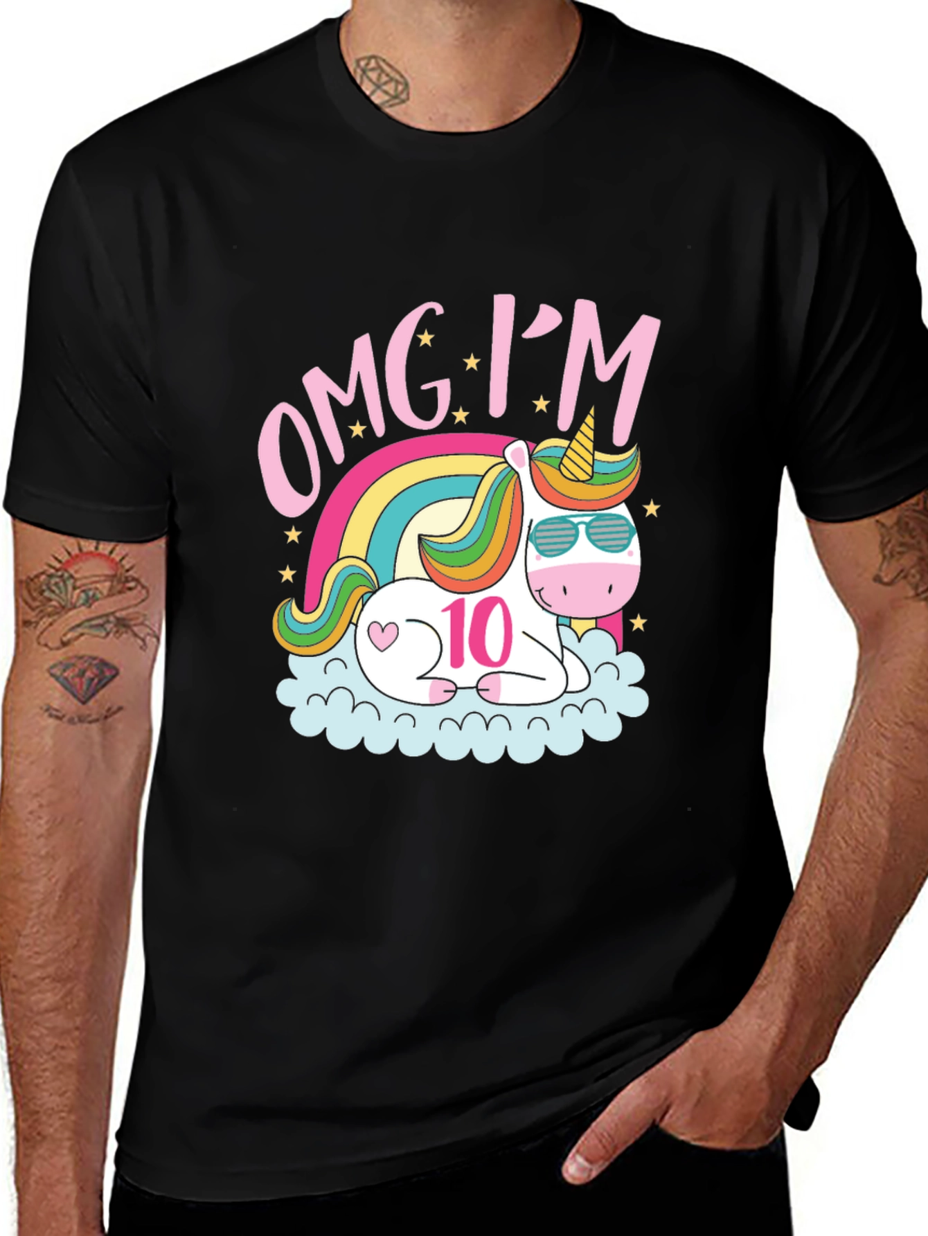 Variant 28 of OMG I'm 10 Unicorn Birthday T-Shirt