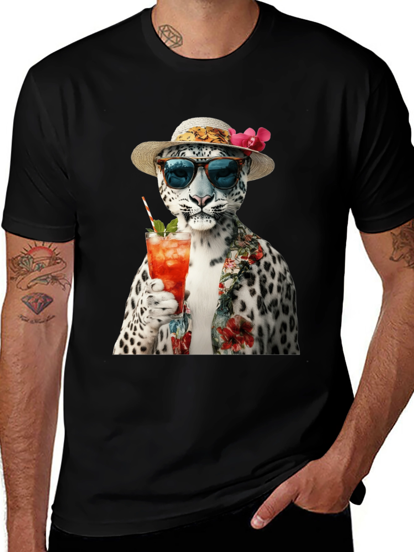 Variant 5 of Leopard Cocktail T-Shirt