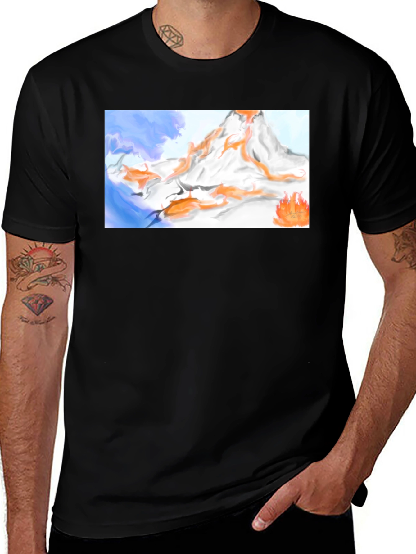 Variant 8 of Mountain Flames Graphic Tee