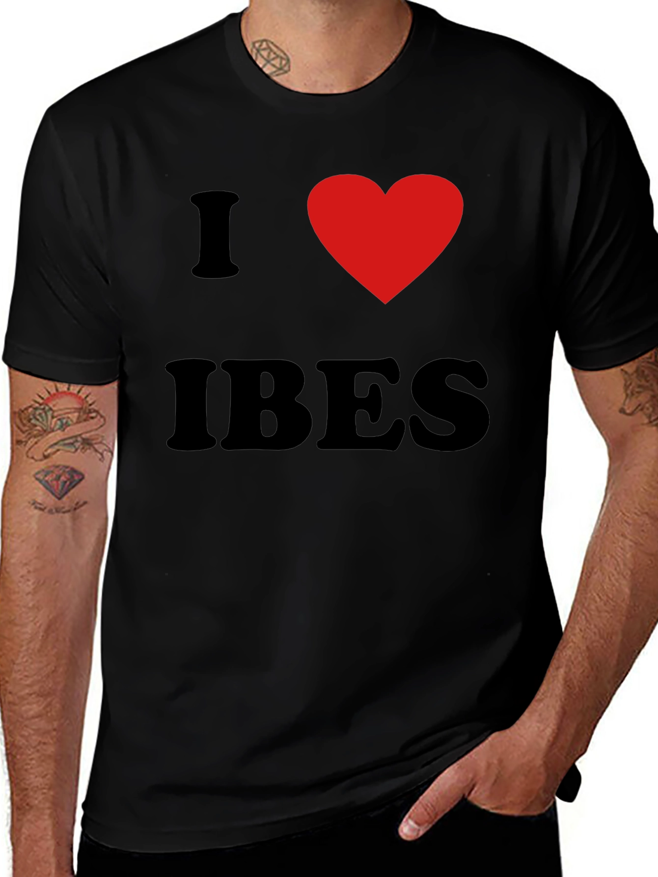 Variant 17 of I Heart IBES Black Graphic T-Shirt