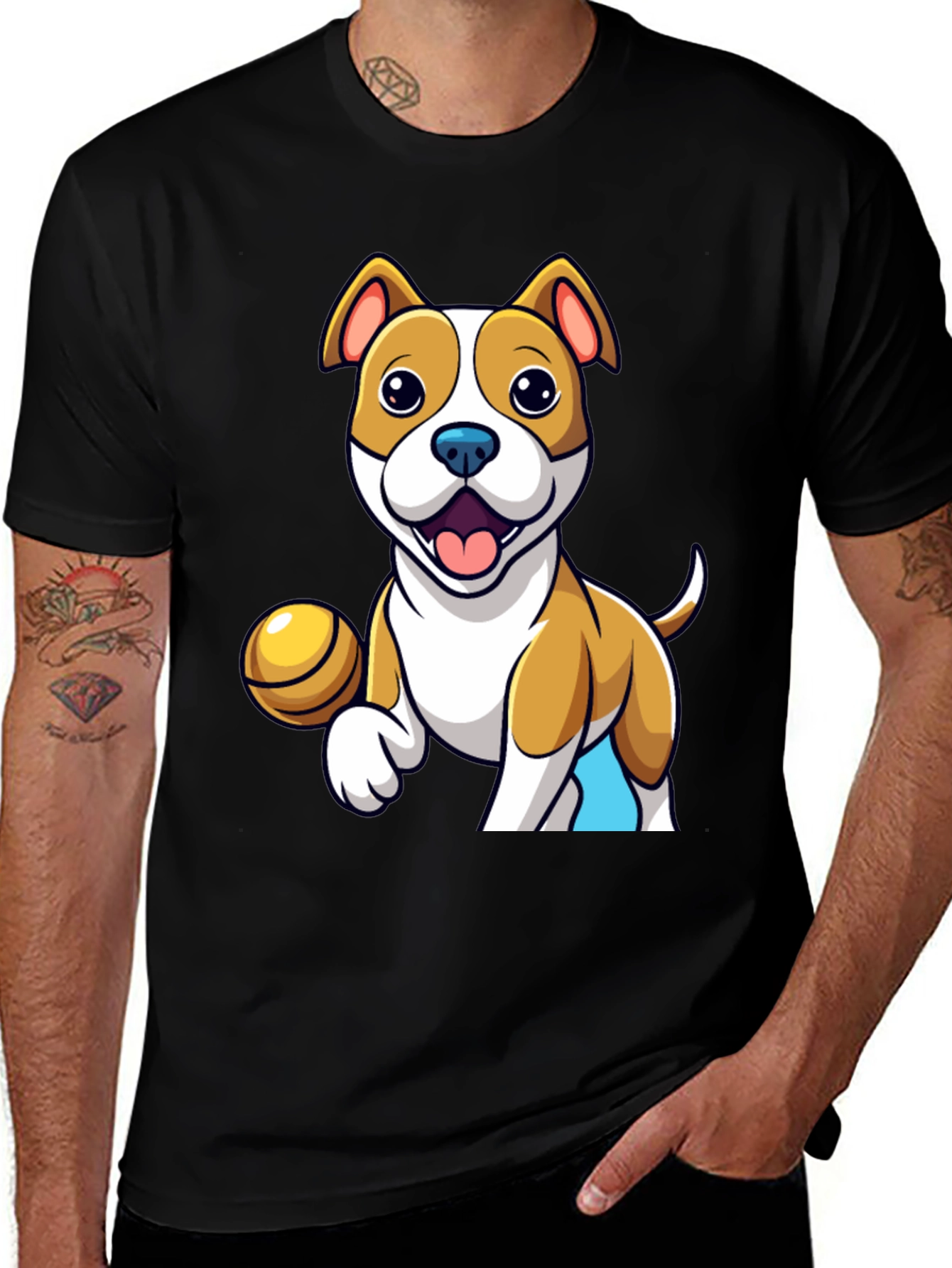 Variant 25 of Cartoon Dog T-Shirt: Cute Pet Design
