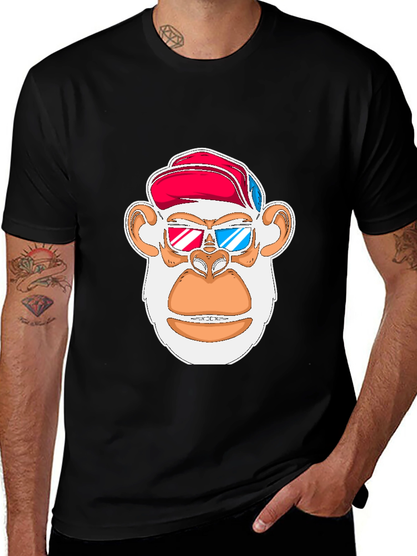 Variant 23 of Cool Ape Graphic Tee - Trendy Fun Design