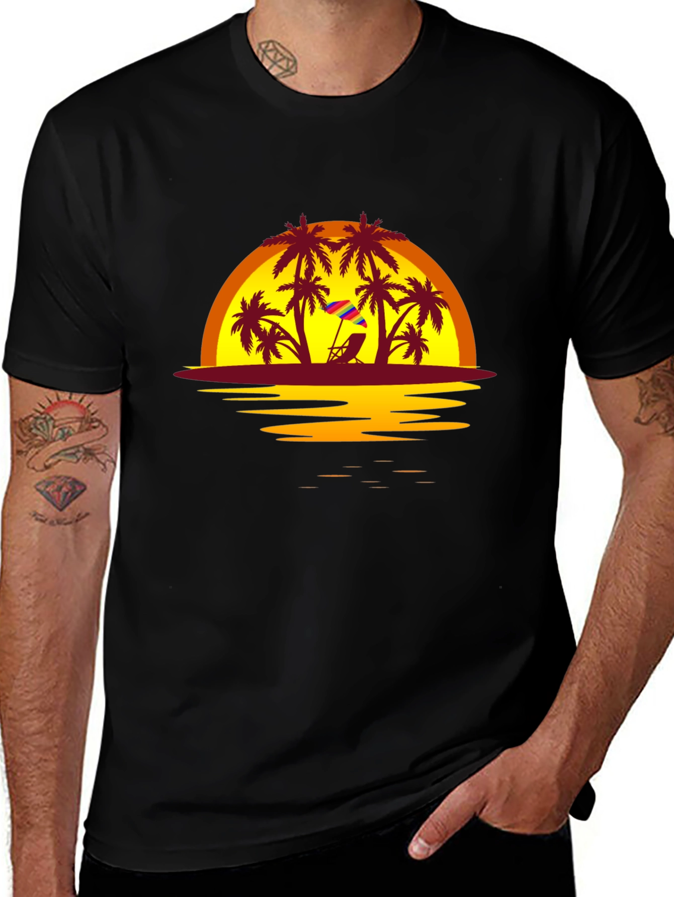 Variant 16 of Tropical Sunset Beach T-Shirt