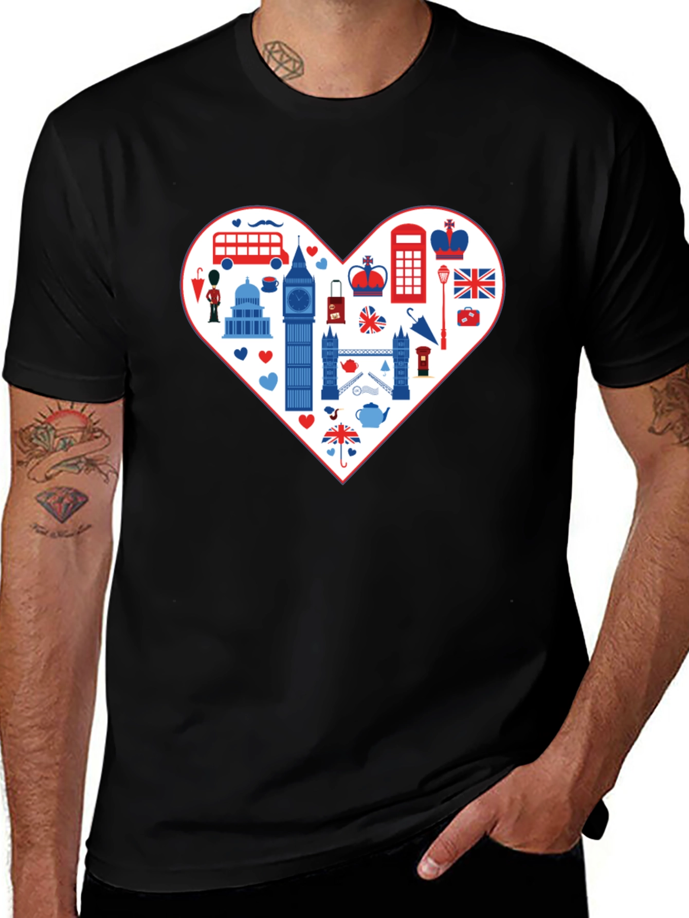London Love Tee: Heart of Britain Graphic T-Shirt