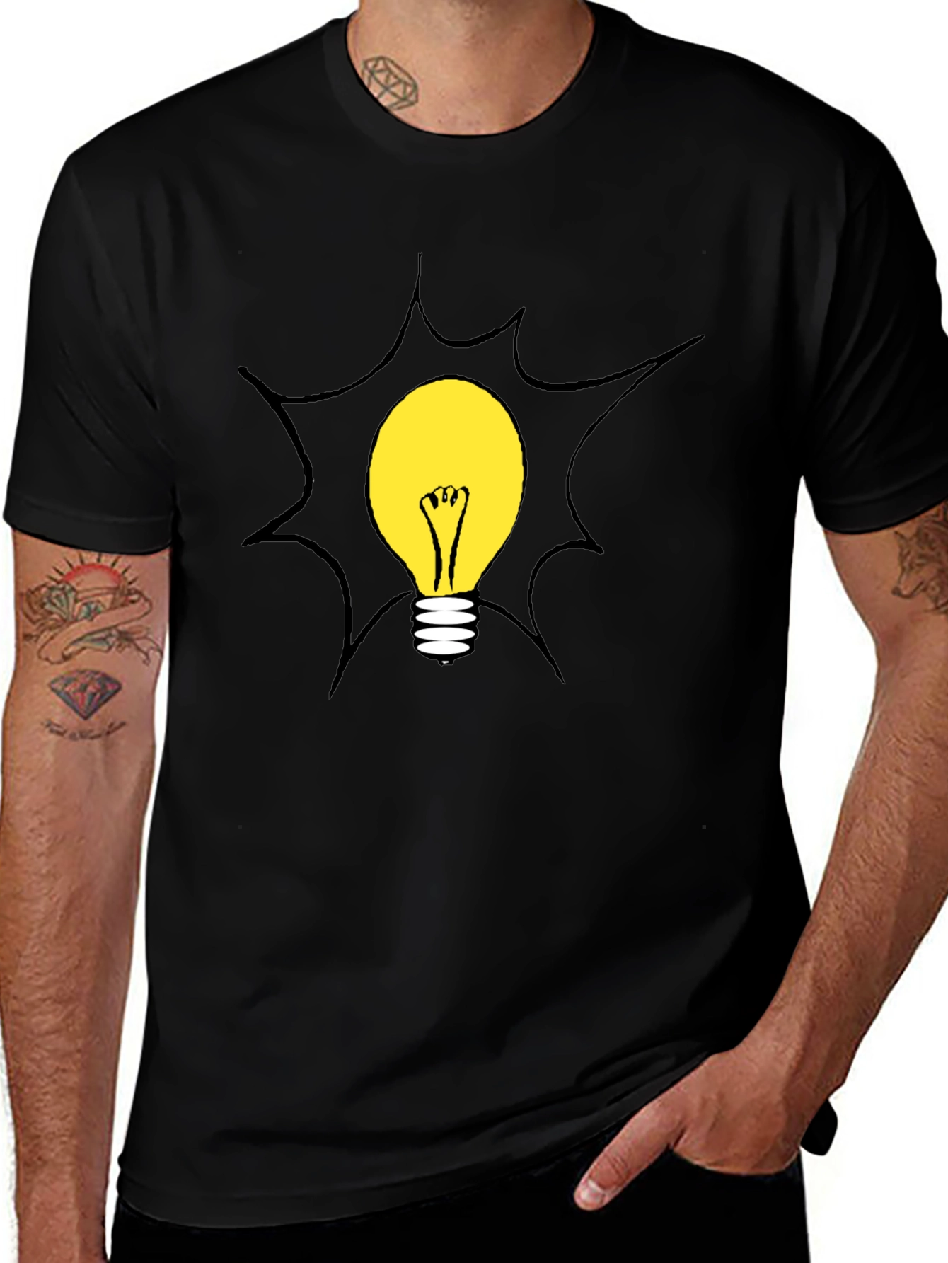 Variant 19 of Bright Idea Black Graphic Tee