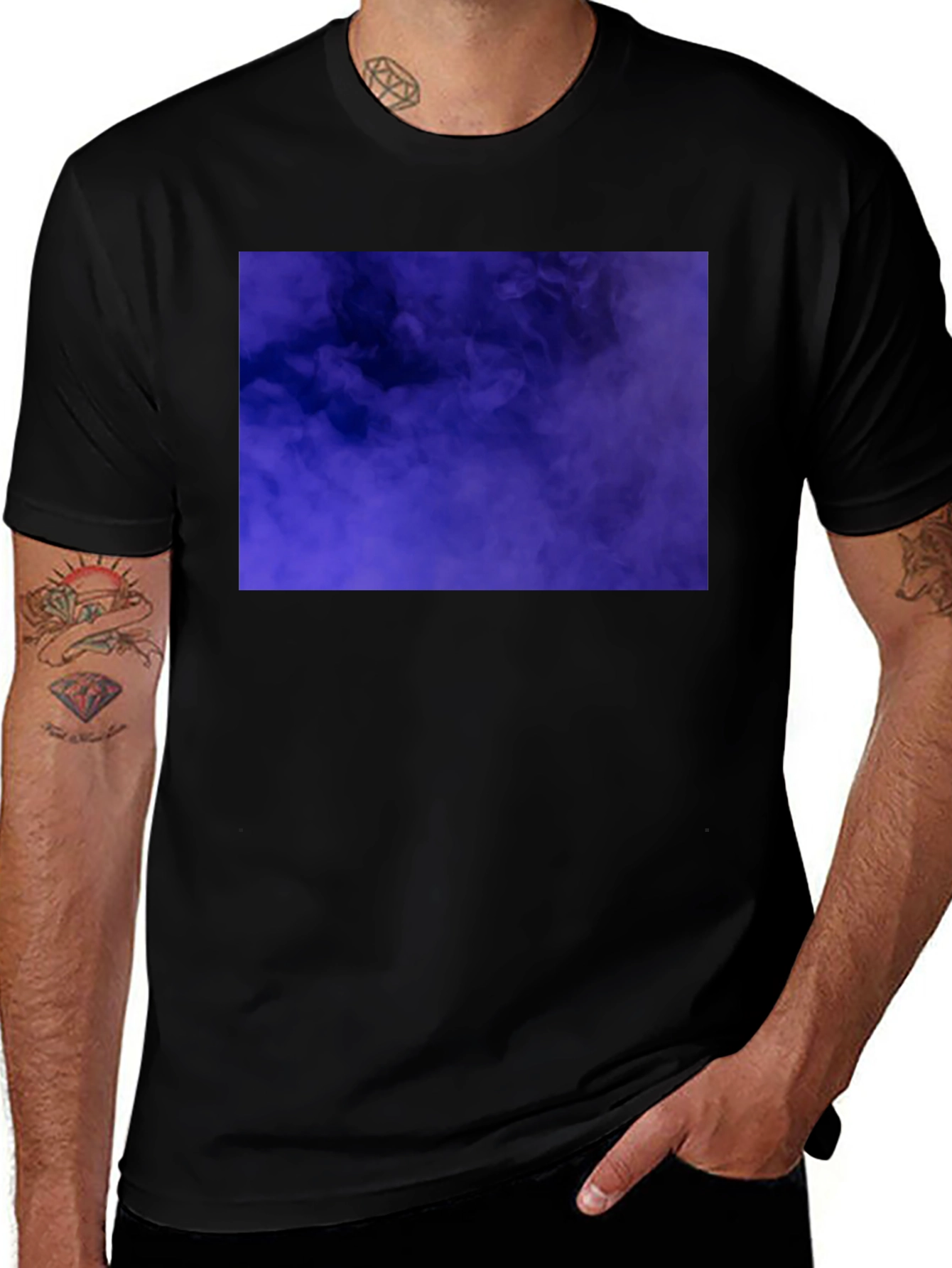 Variant 21 of Nebula Print Black T-Shirt