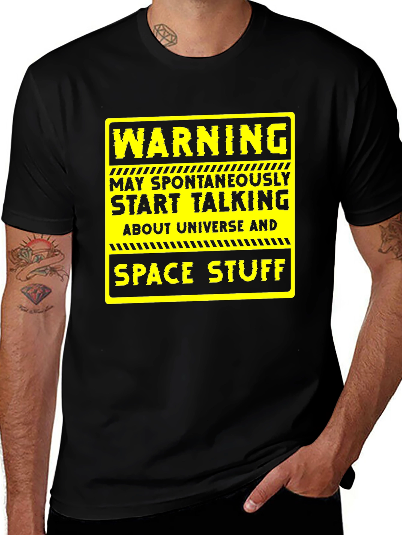 Variant 3 of Warning Universe Space Stuff T-Shirt