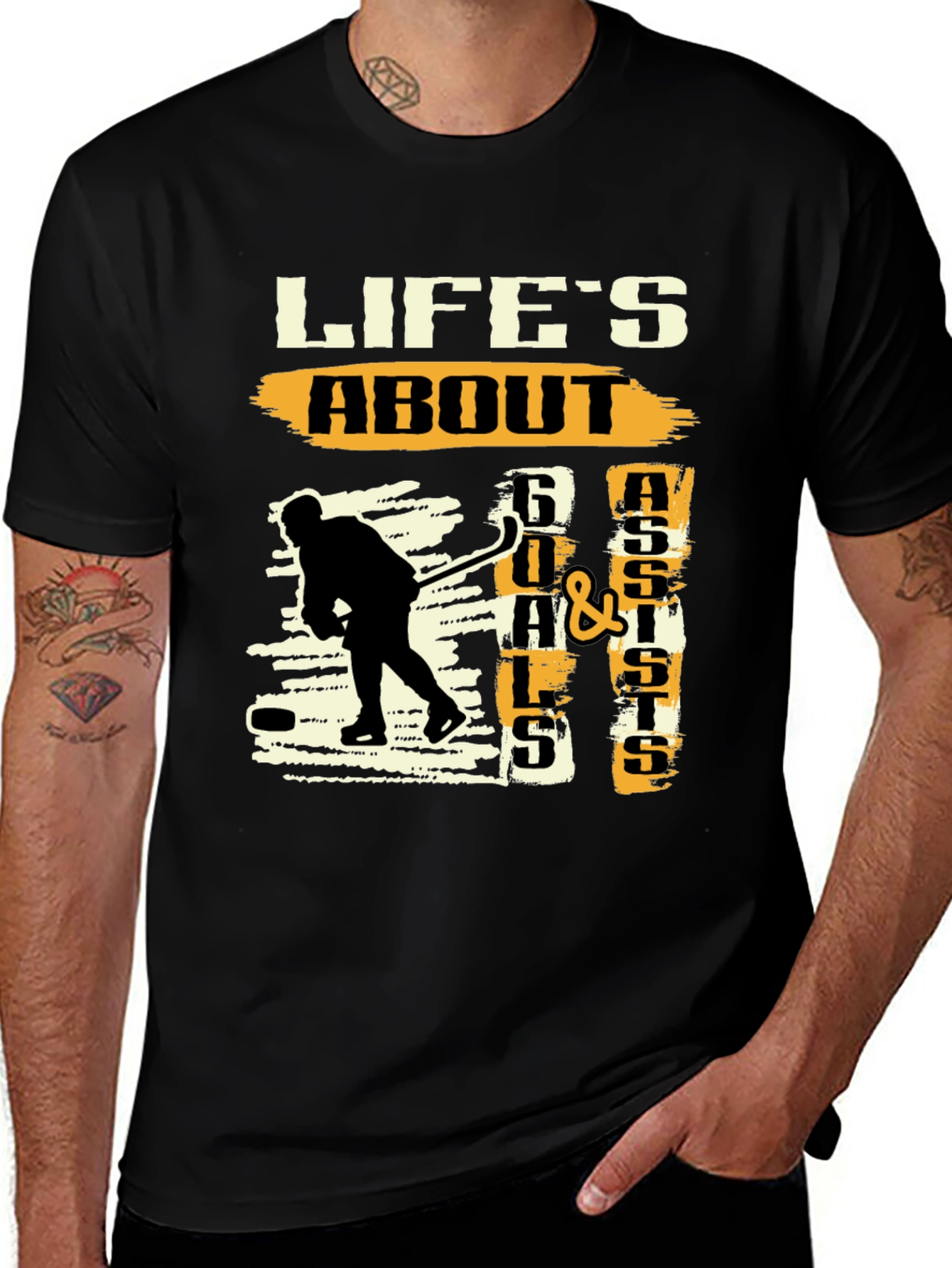 Black Life's About Goals & Assists T-Shirt main image