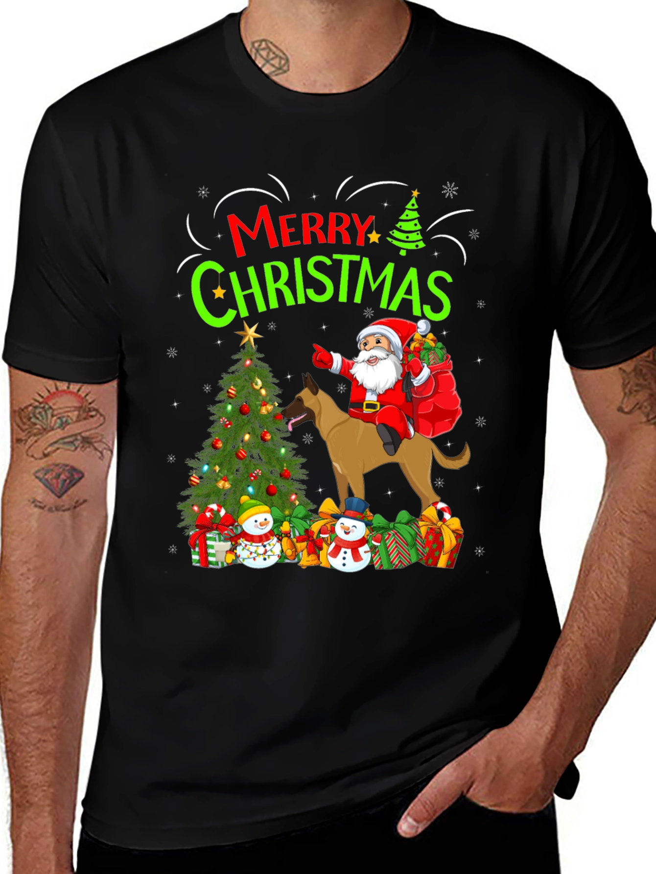 Variant 29 of Merry Christmas Dog Santa T-Shirt