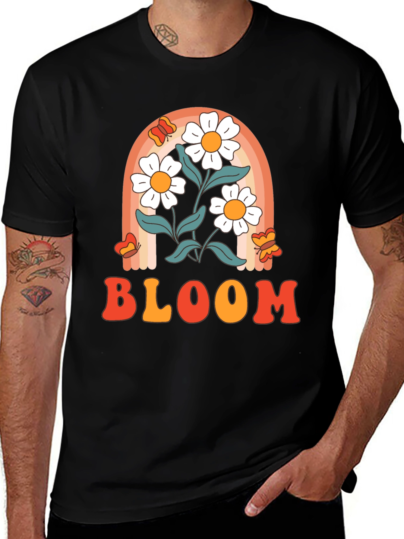 Variant 29 of Retro Bloom Graphic Tee - Comfort & Style