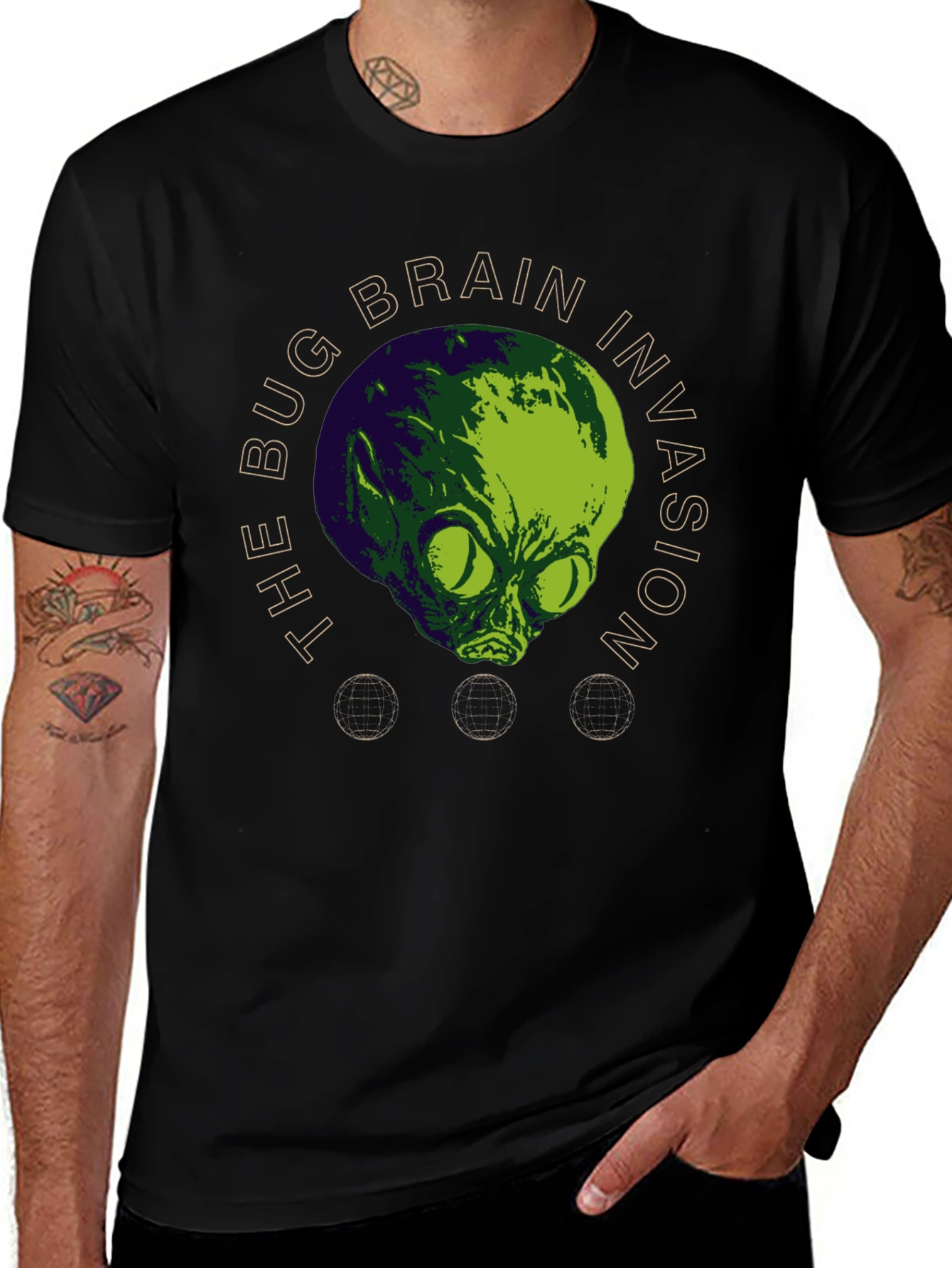 Variant 7 of Bug Brain Invasion Graphic Tee