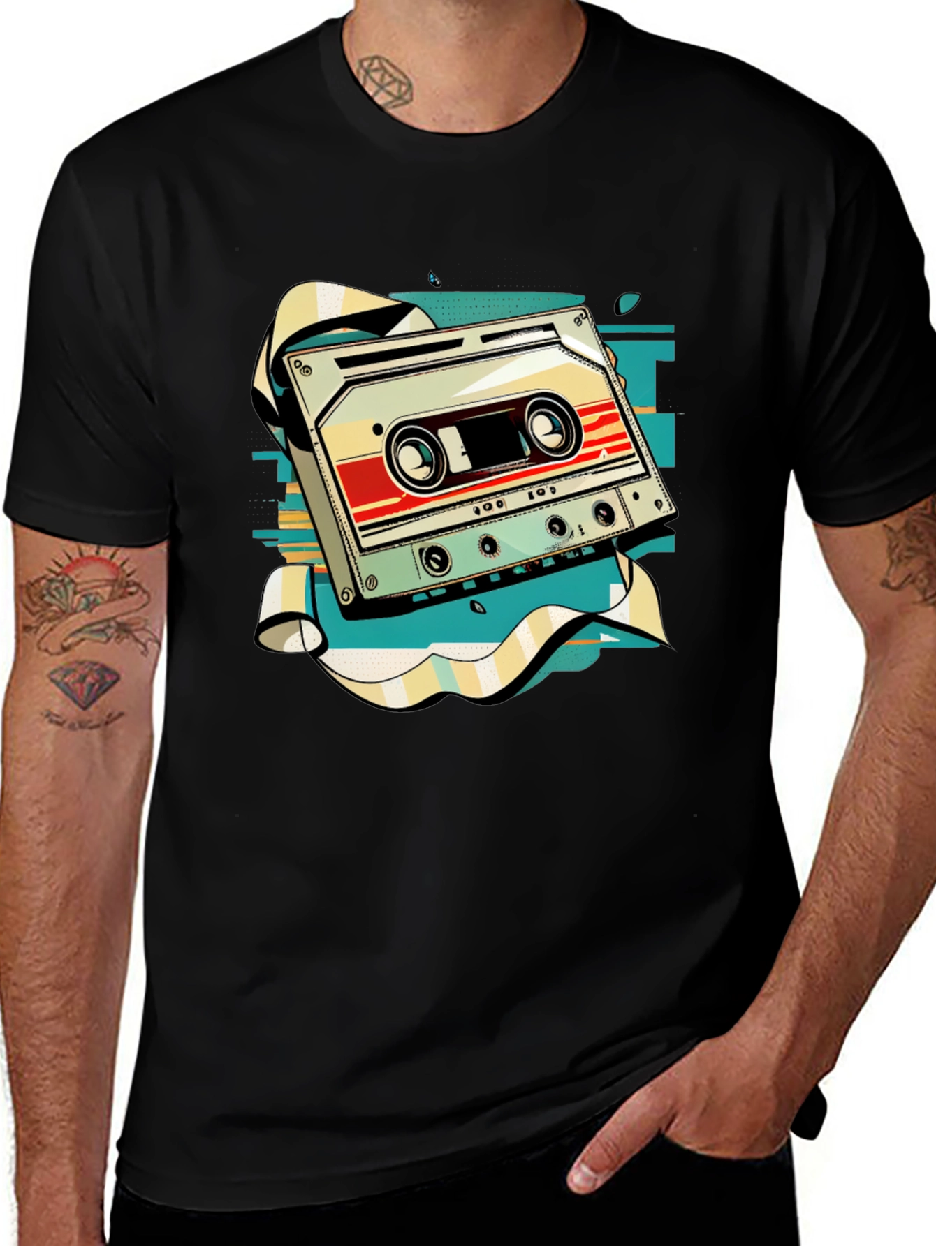 Variant 11 of Retro Cassette Tape Graphic Tee - Vintage Music Style