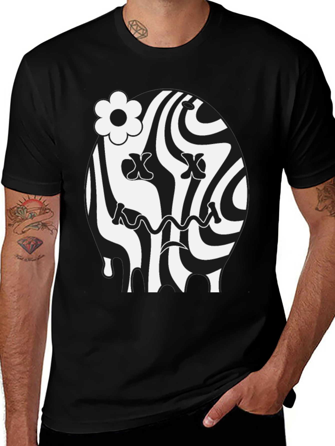 Variant 7 of Groovy Black Graphic Tee